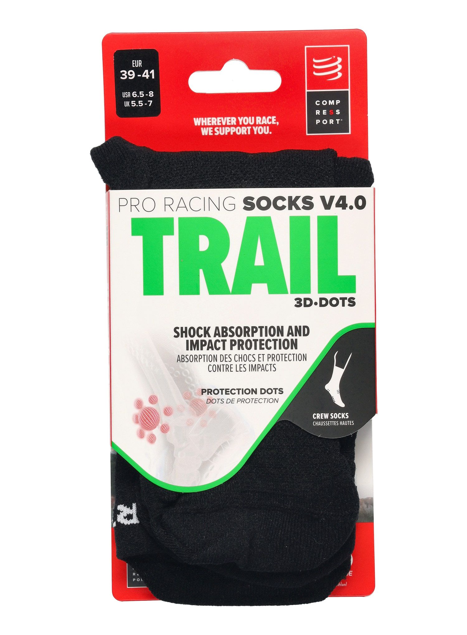 Běžecké ponožky Compressport Pro Racing Socks v4.0 Trail - black