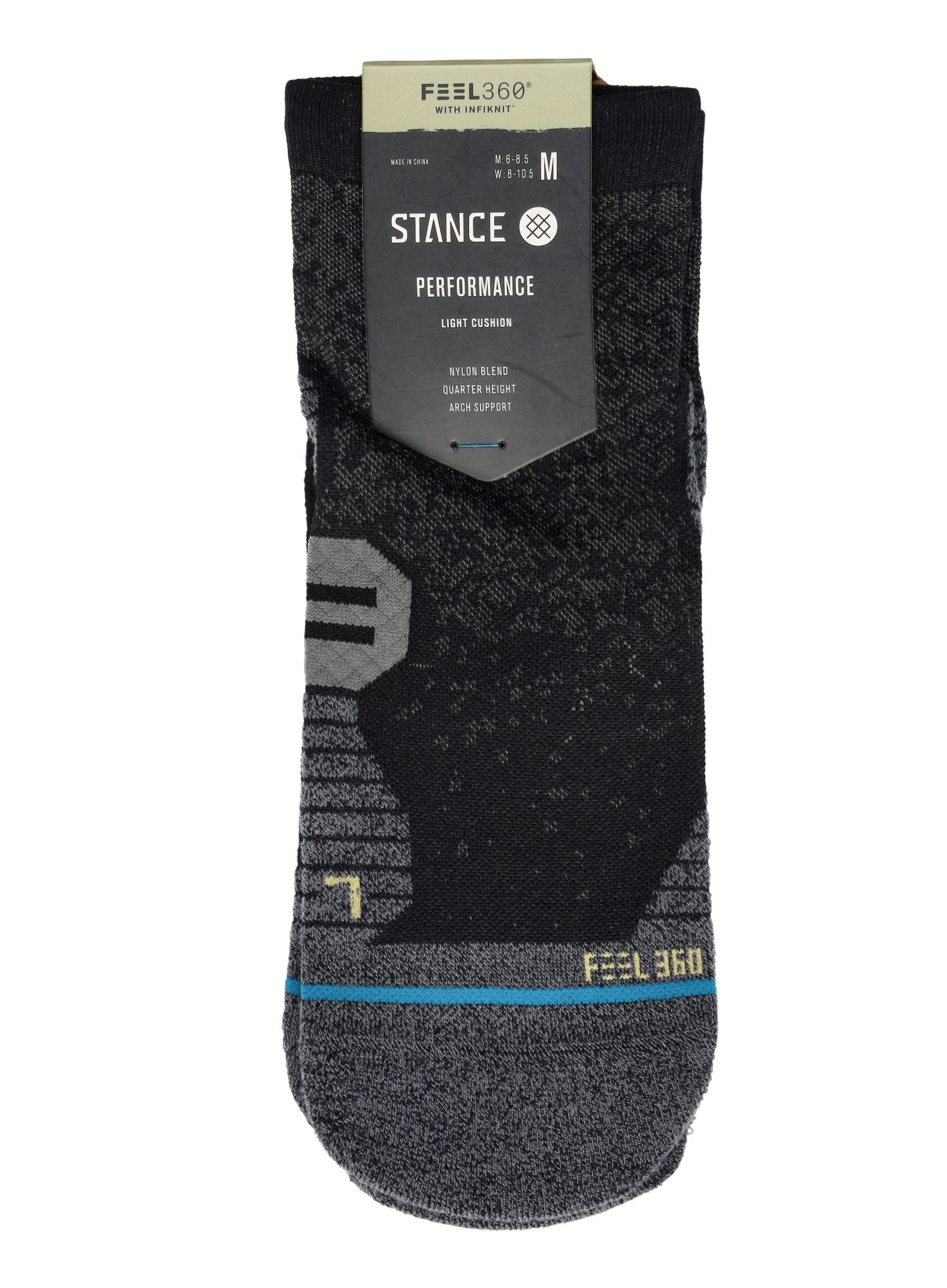 Běžecké ponožky Stance Run QTR ST - black