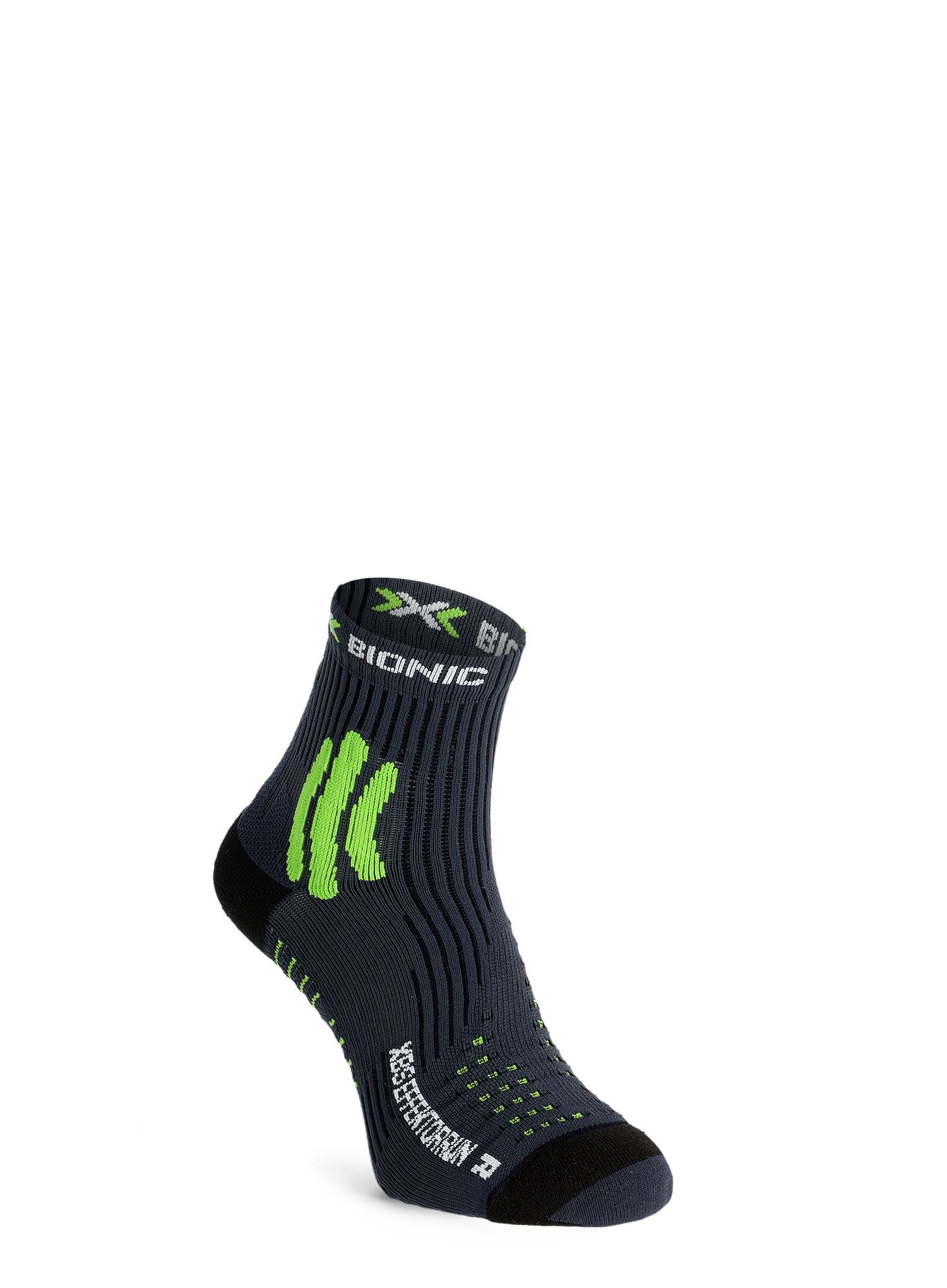 Běžecké ponožky X-Socks XBS.Effektor Running - charcoal/green