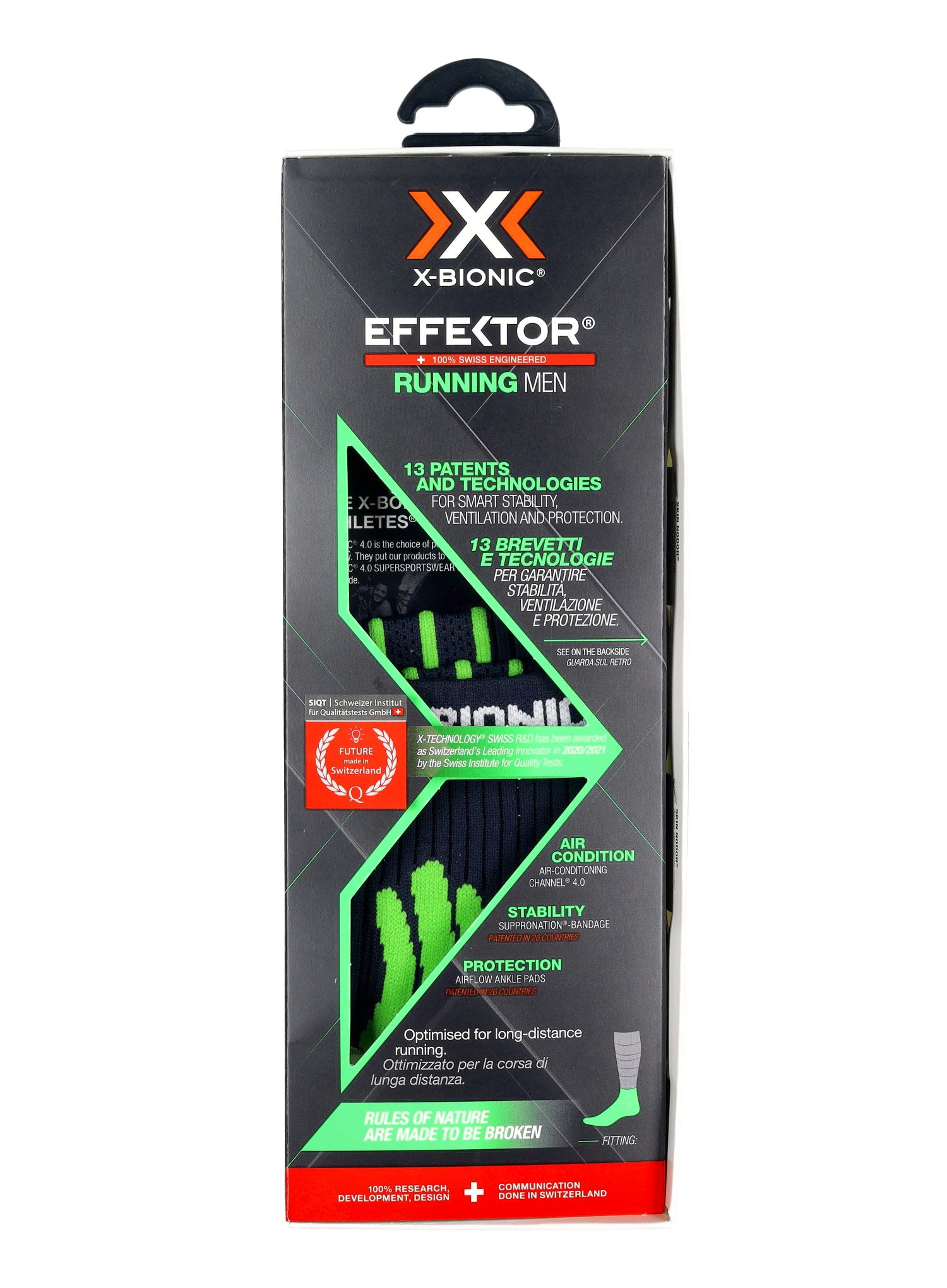 Běžecké ponožky X-Socks XBS.Effektor Running - charcoal/green