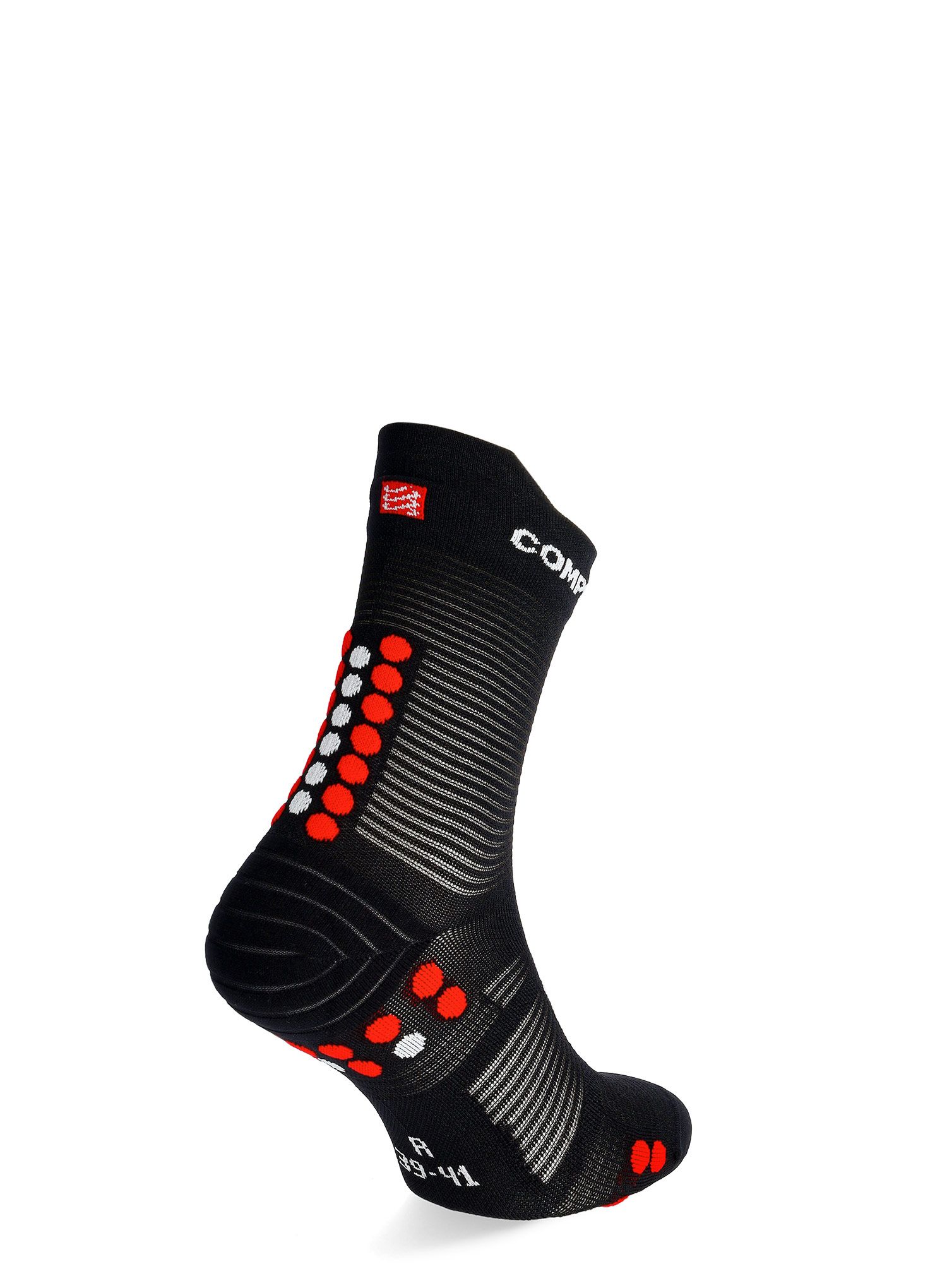 Ponožky Compressport Pro Racing Socks v4.0 Run High - black/red