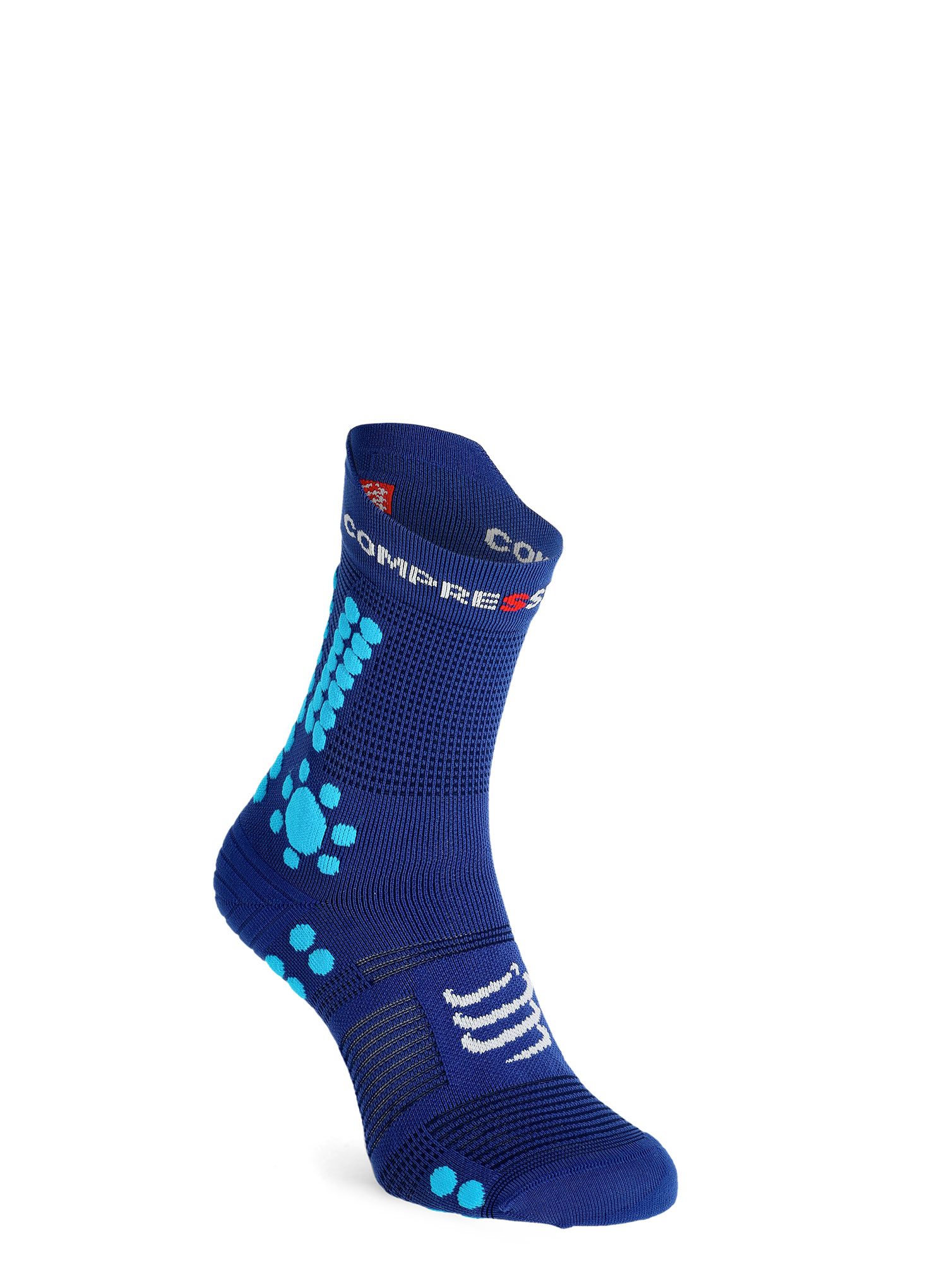 Ponožky Compressport Pro Racing Socks v4.0 Trail - sodalite/fluo blue