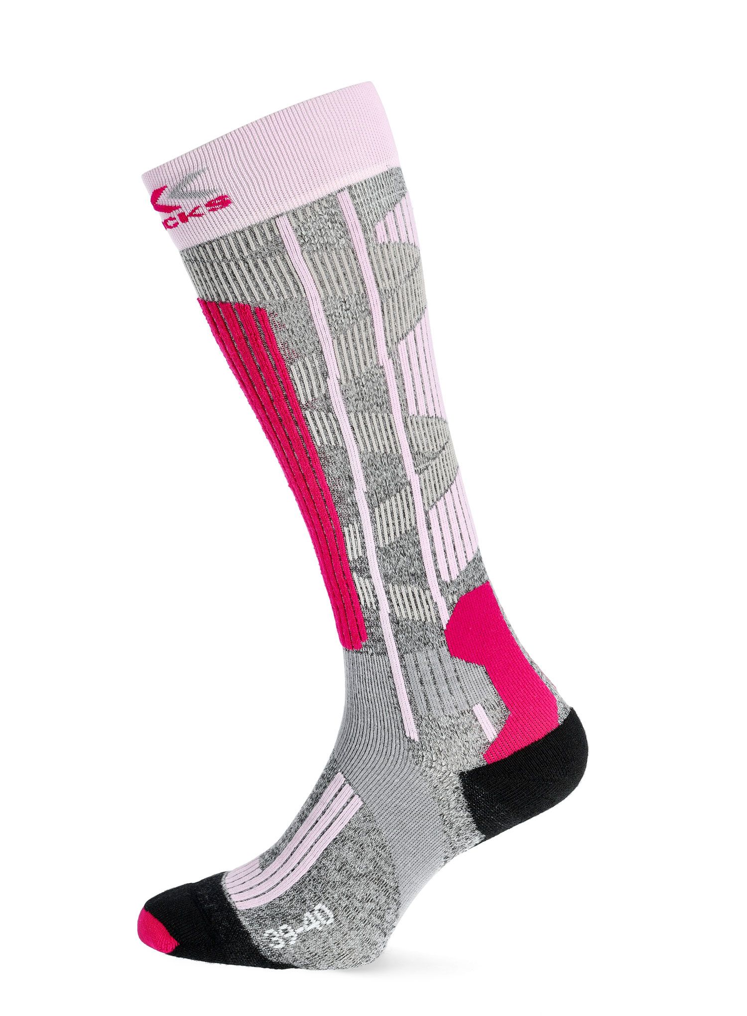 Dámské lyžařské ponožky X-Socks Ski Rider 4.0 - grey/pink
