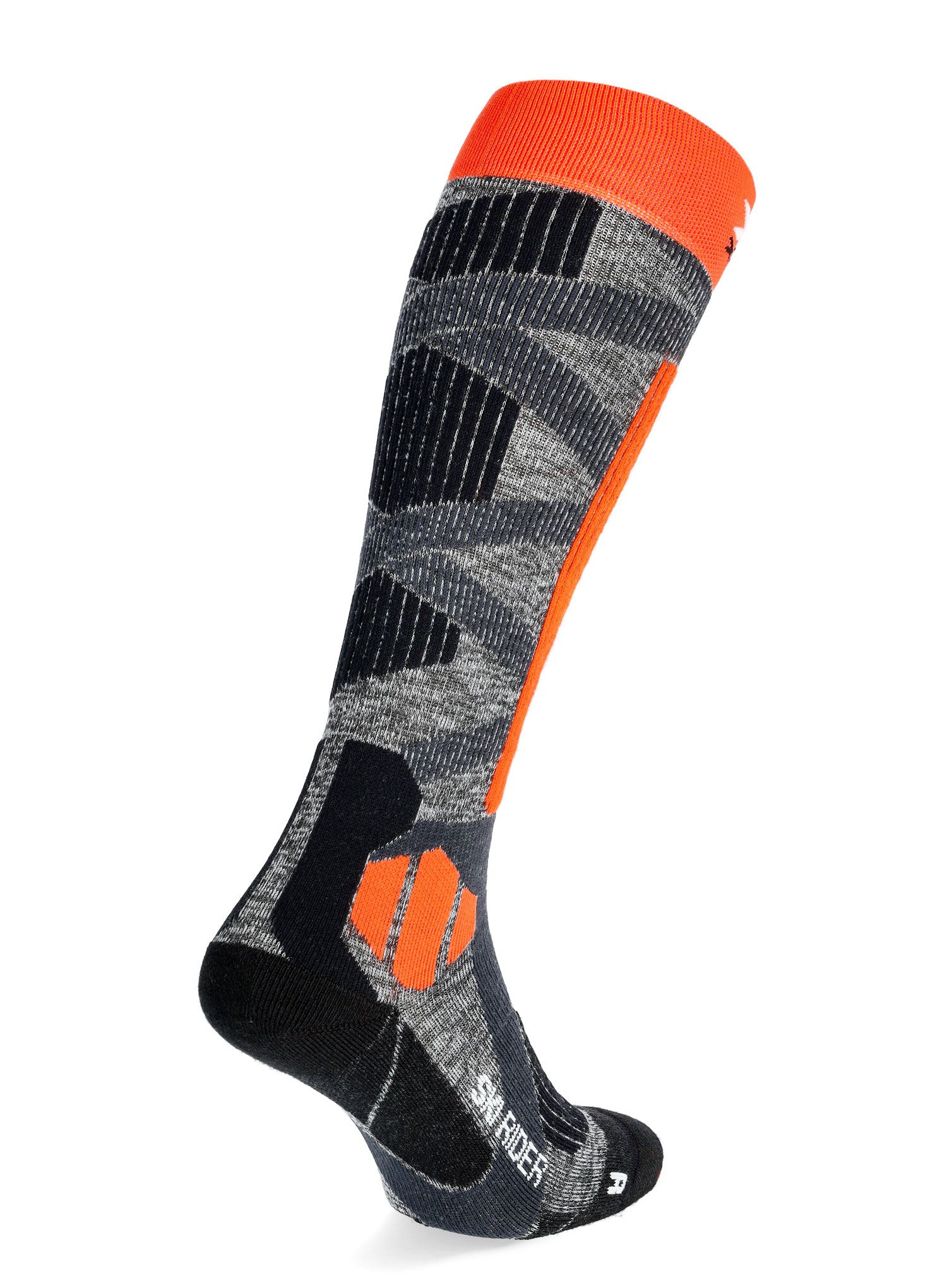Lyžařské ponožky X-Socks Ski Rider 4.0 - stone grey/orange