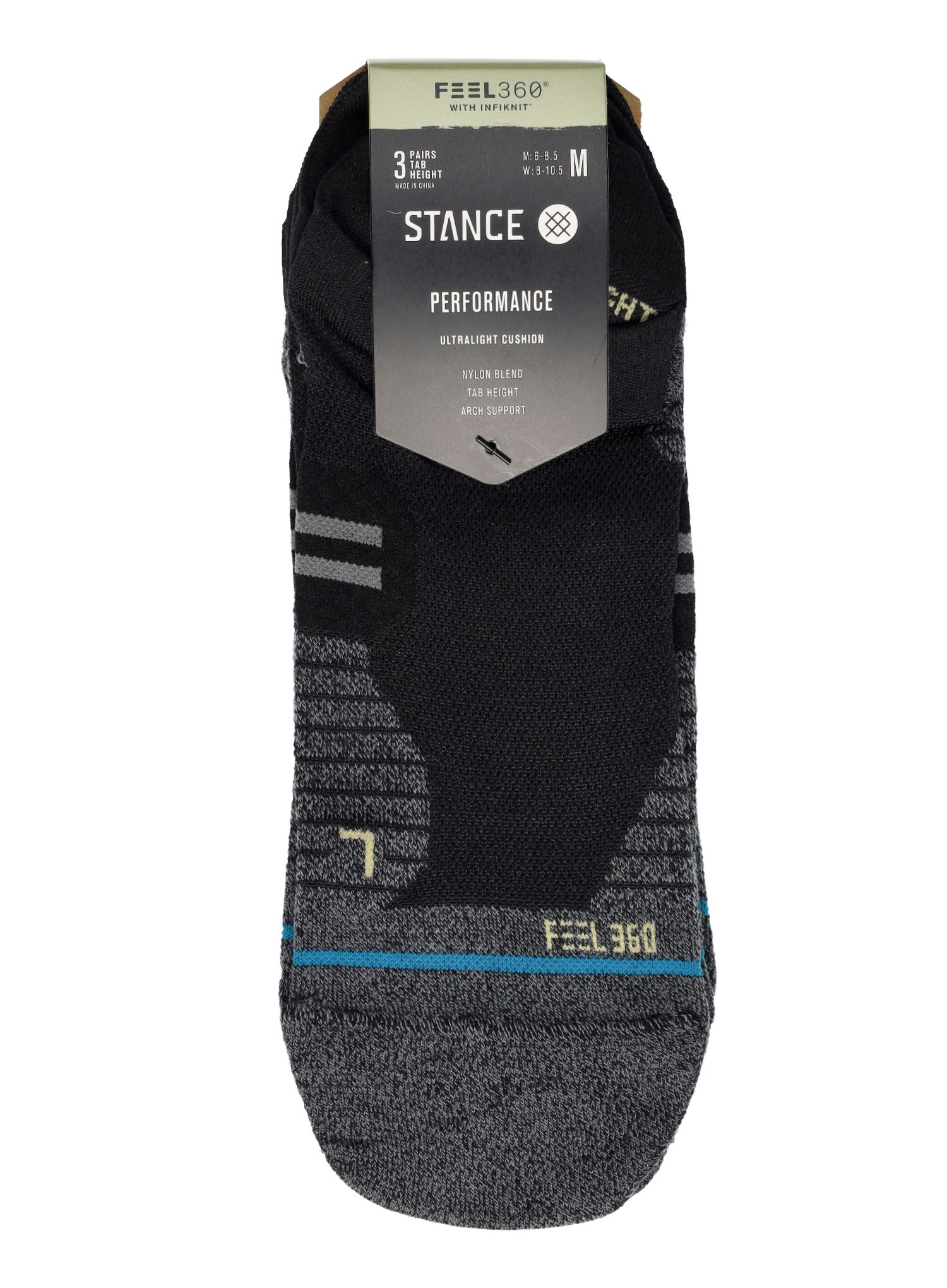 Ponožky Stance Run Light (3 Pack) - black