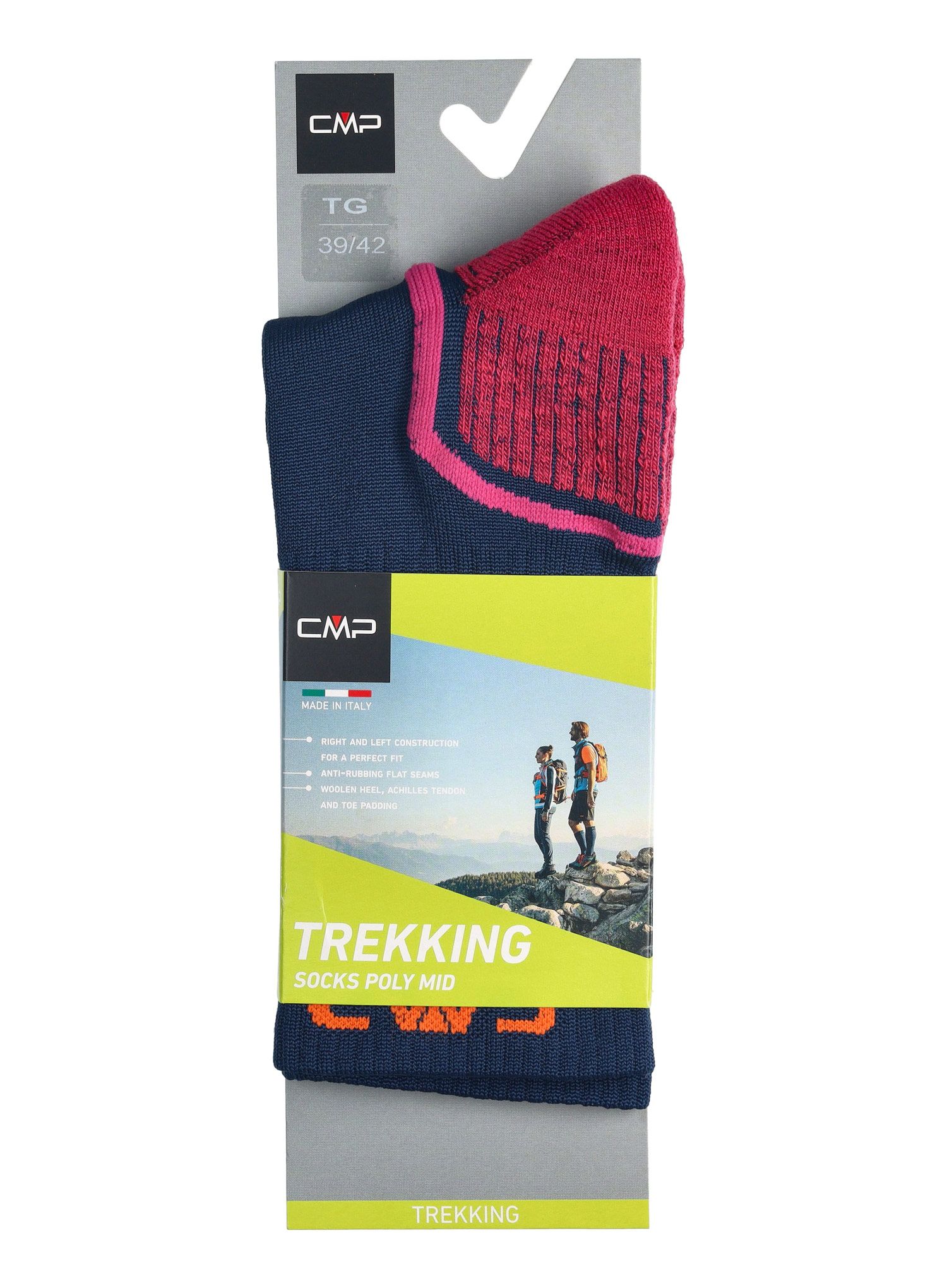 Ponožky turistické dámské CMP Trekking Sock Poly Mid - blue