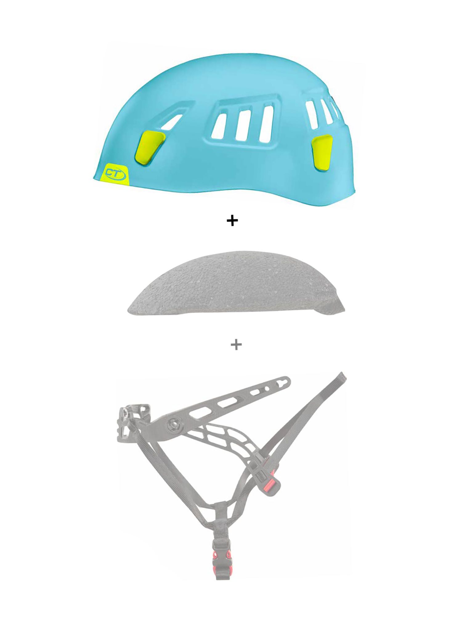 Skořepina helmy Climbing Technology/SKYLOTEC Moon External Shell - light blue/green