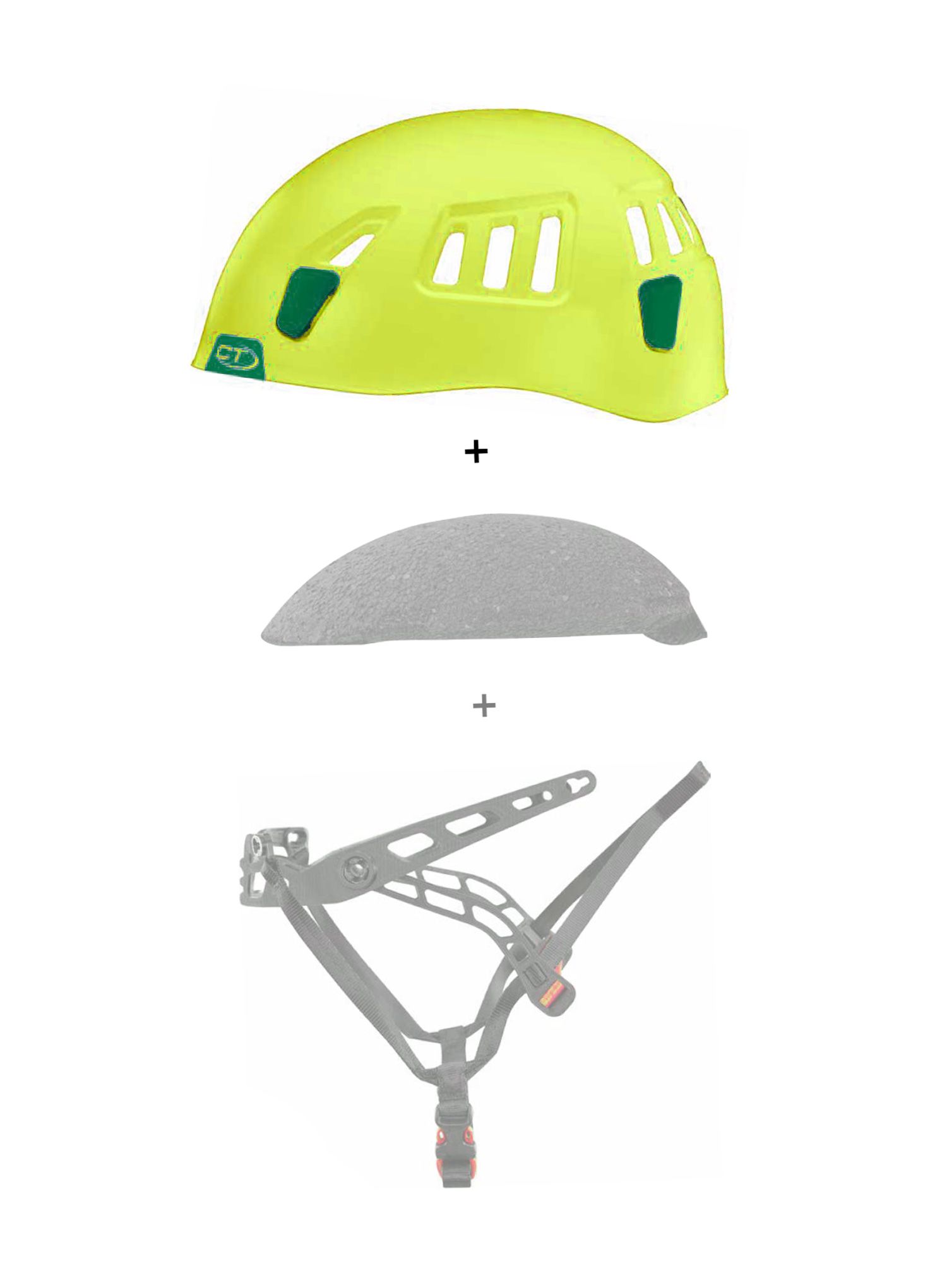 Skořepina helmy Climbing Technology/SKYLOTEC Moon External Shell - green/dark green