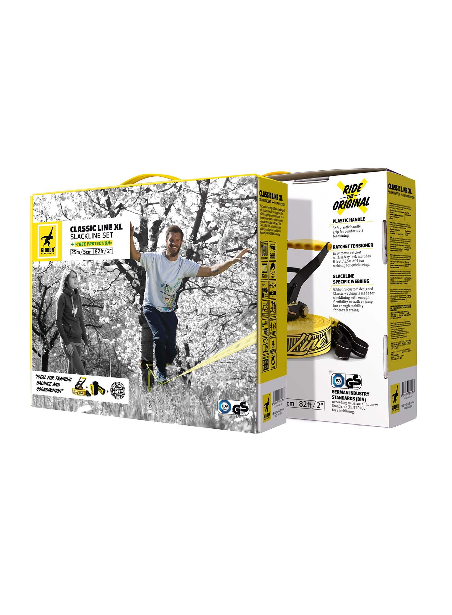 Slackline Gibbon Slacklines Classic Line XL Treewear Set