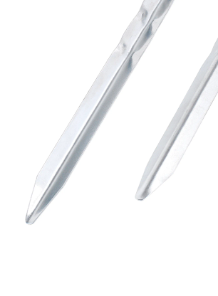Stanové kolíky Easy Camp U-Steel Peg 24 cm Ripple - silver