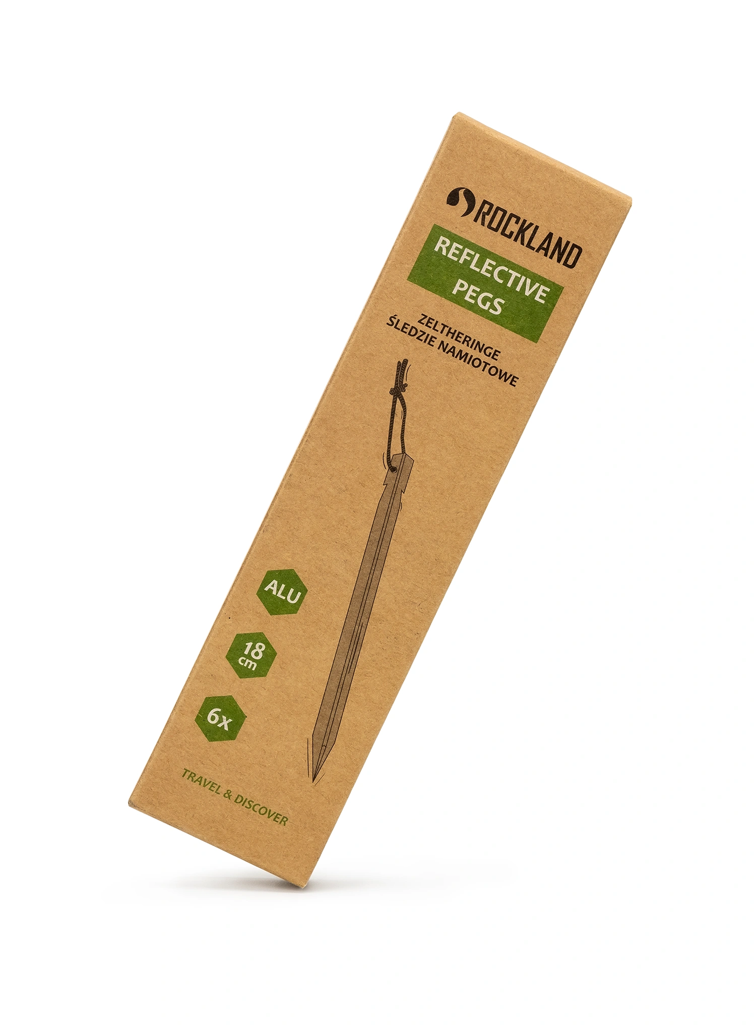 Stanové kolíky Rockland Reflective Pegs 6 pcs set