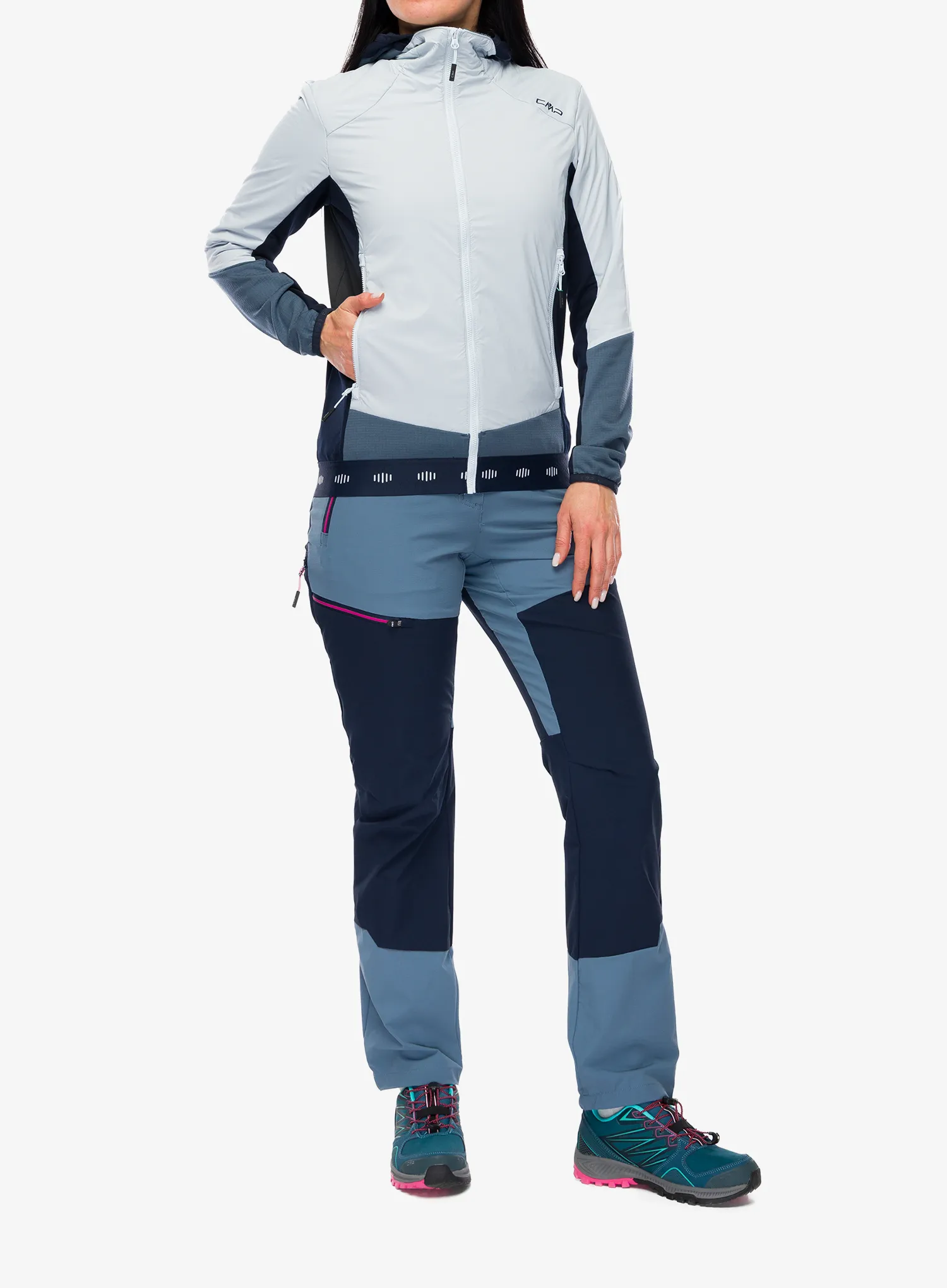Softshellová bunda dámská CMP Solira Jacket Hybrid - sky blue