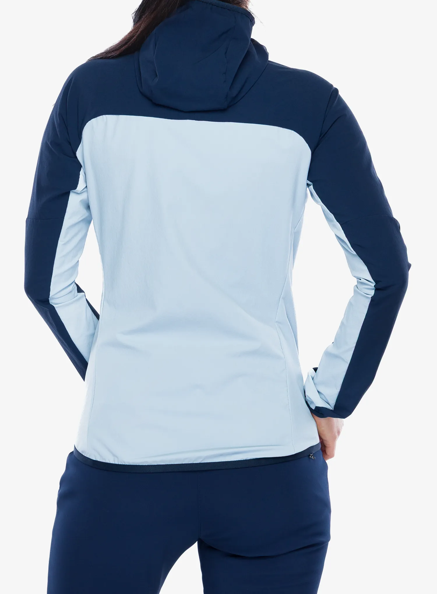 Softshellová bunda dámská Millet Fusion Xcs Hoodie - iceberg/saphir