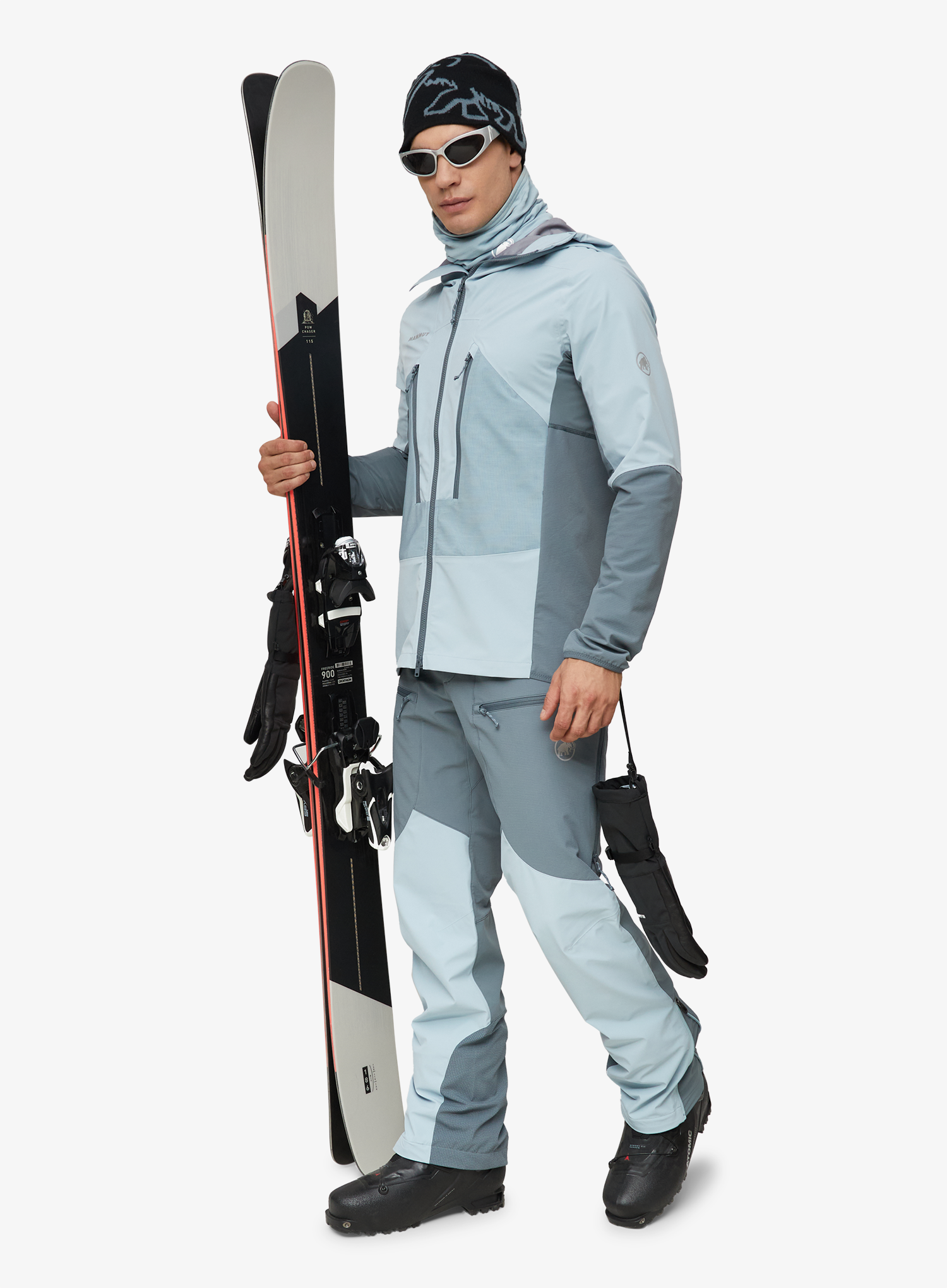 Softshellová bunda pánská Mammut Aenergy Pro SO Hybrid Hooded Jacket - nebla/strata
