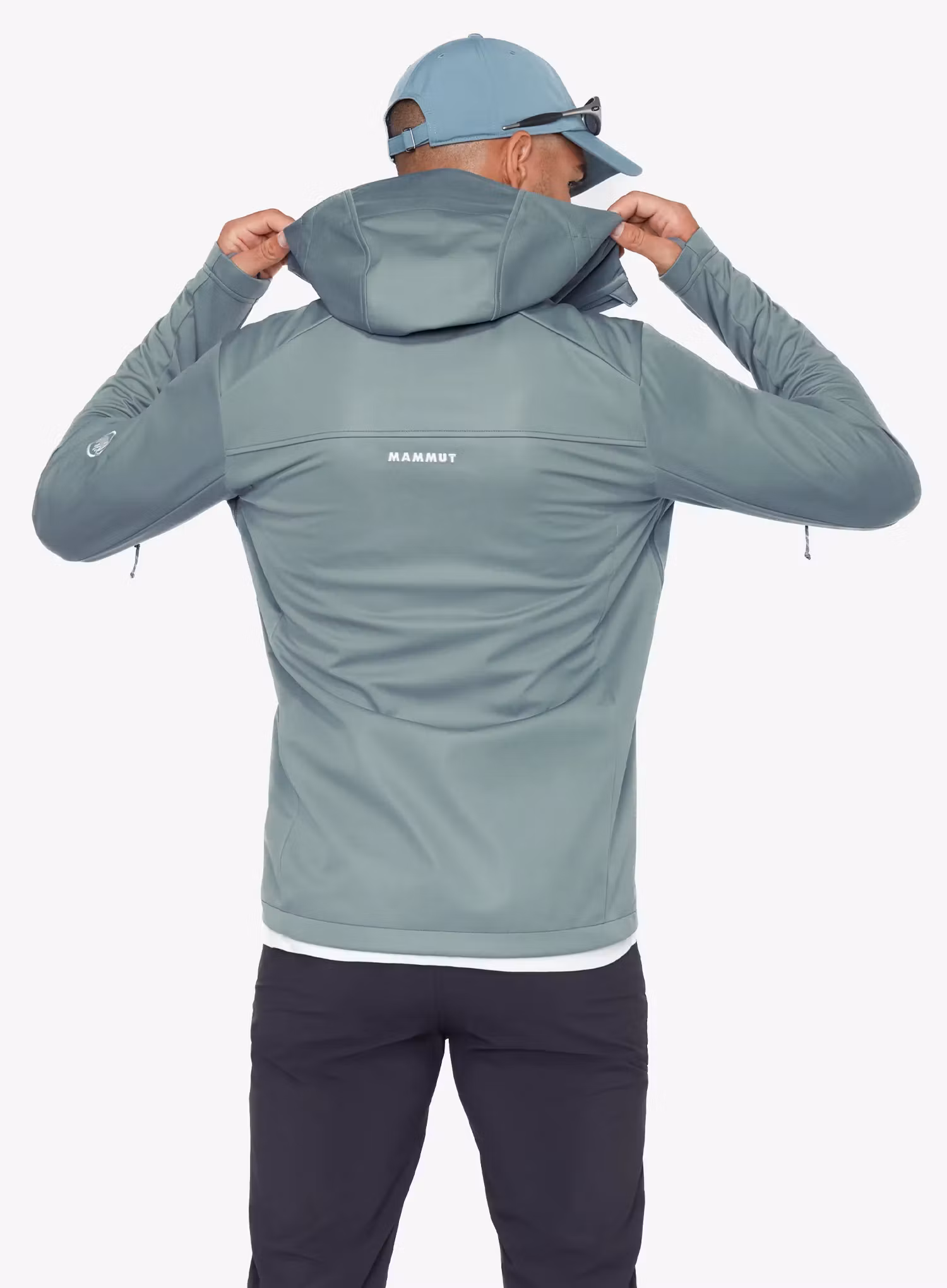 Softshellová bunda pánská Mammut Ultimate VIII SO Hooded Jacket - strata/black