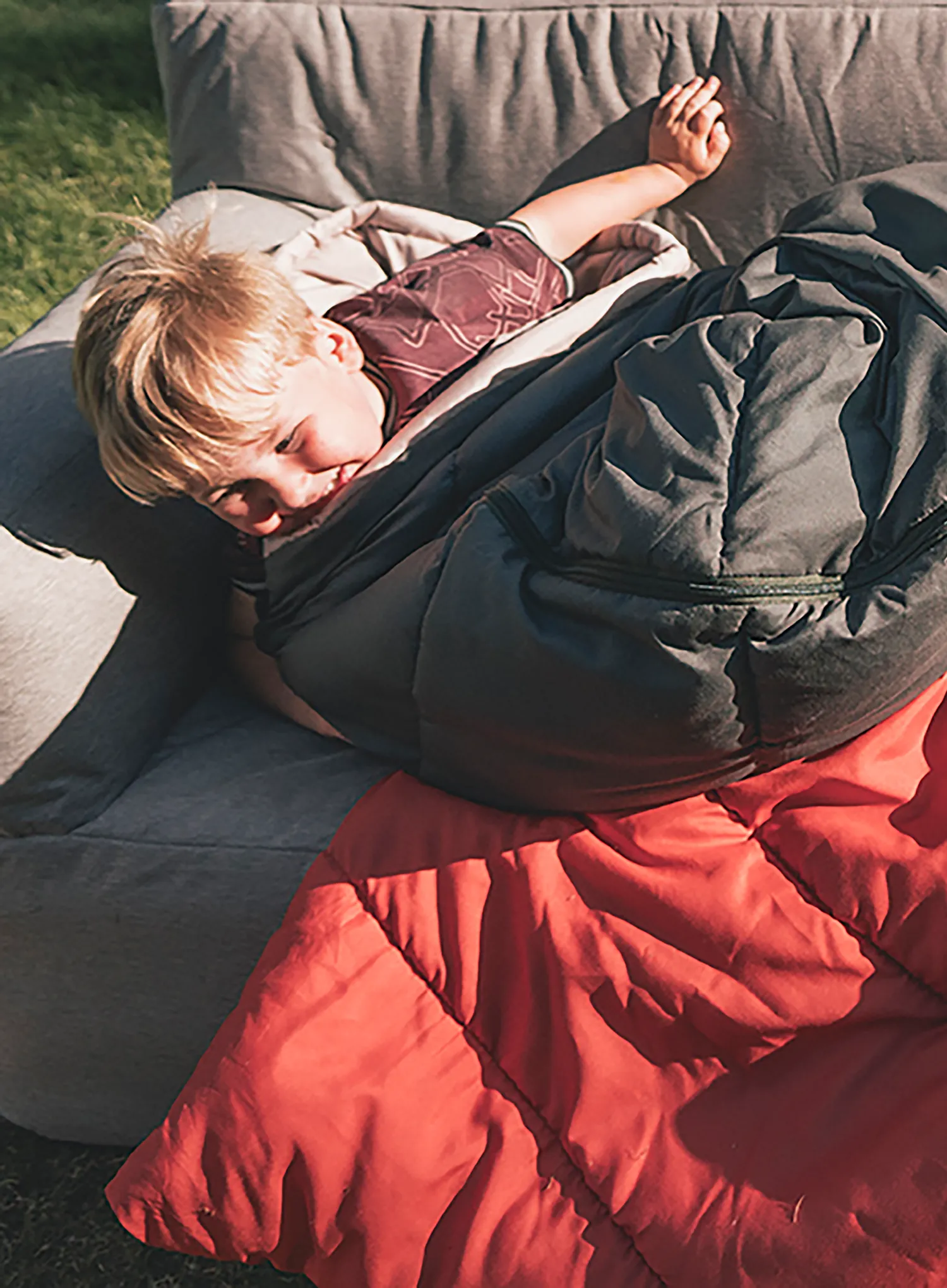 Dětský spací pytel Outwell Champ Kids (130 cm) - forest green