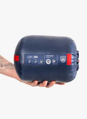 Péřový spacák Pajak Core 350 Sleeping Bag Duck Short (165 cm) - navy