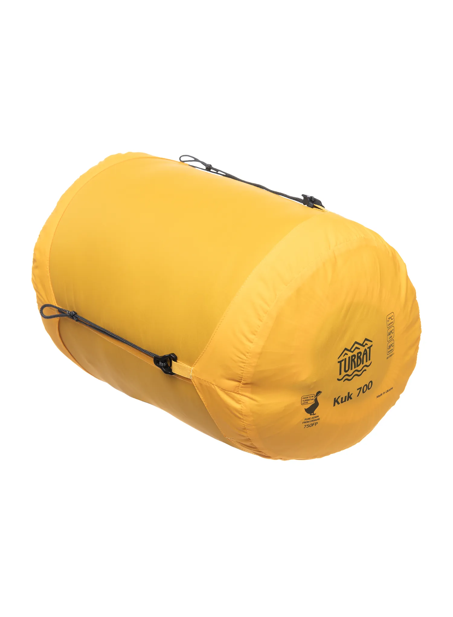 Péřový spacák Turbat Kuk 700 (195 cm) - legion blue/dark cheddar