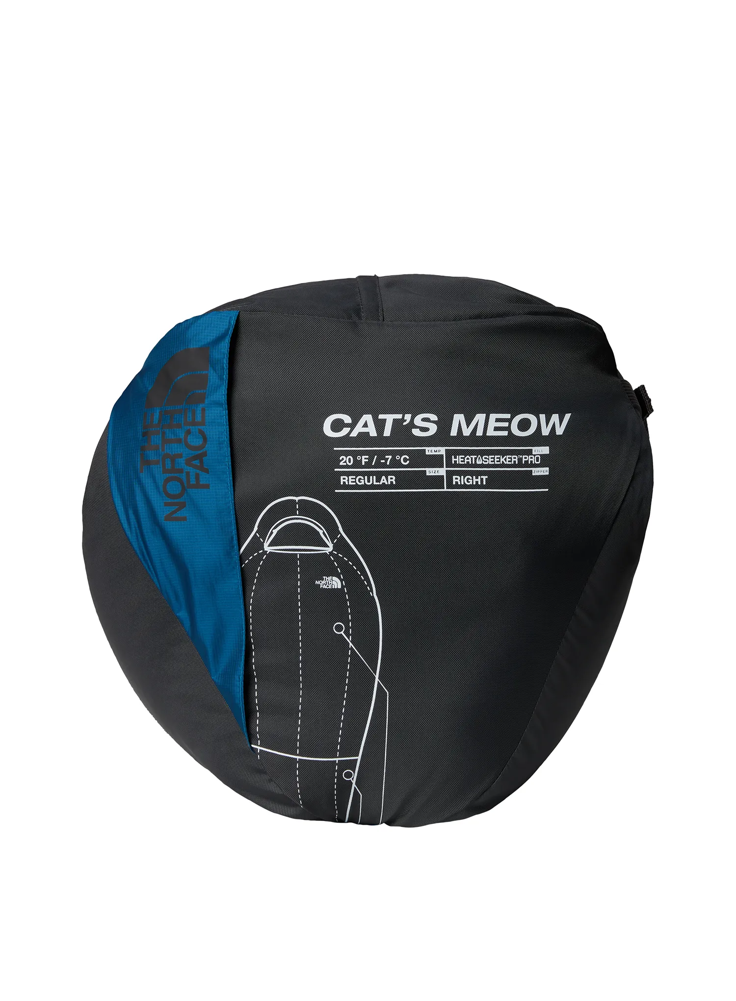 Spacák The North Face Cat's Meow Eco (183 cm) - banff blue/banff blue