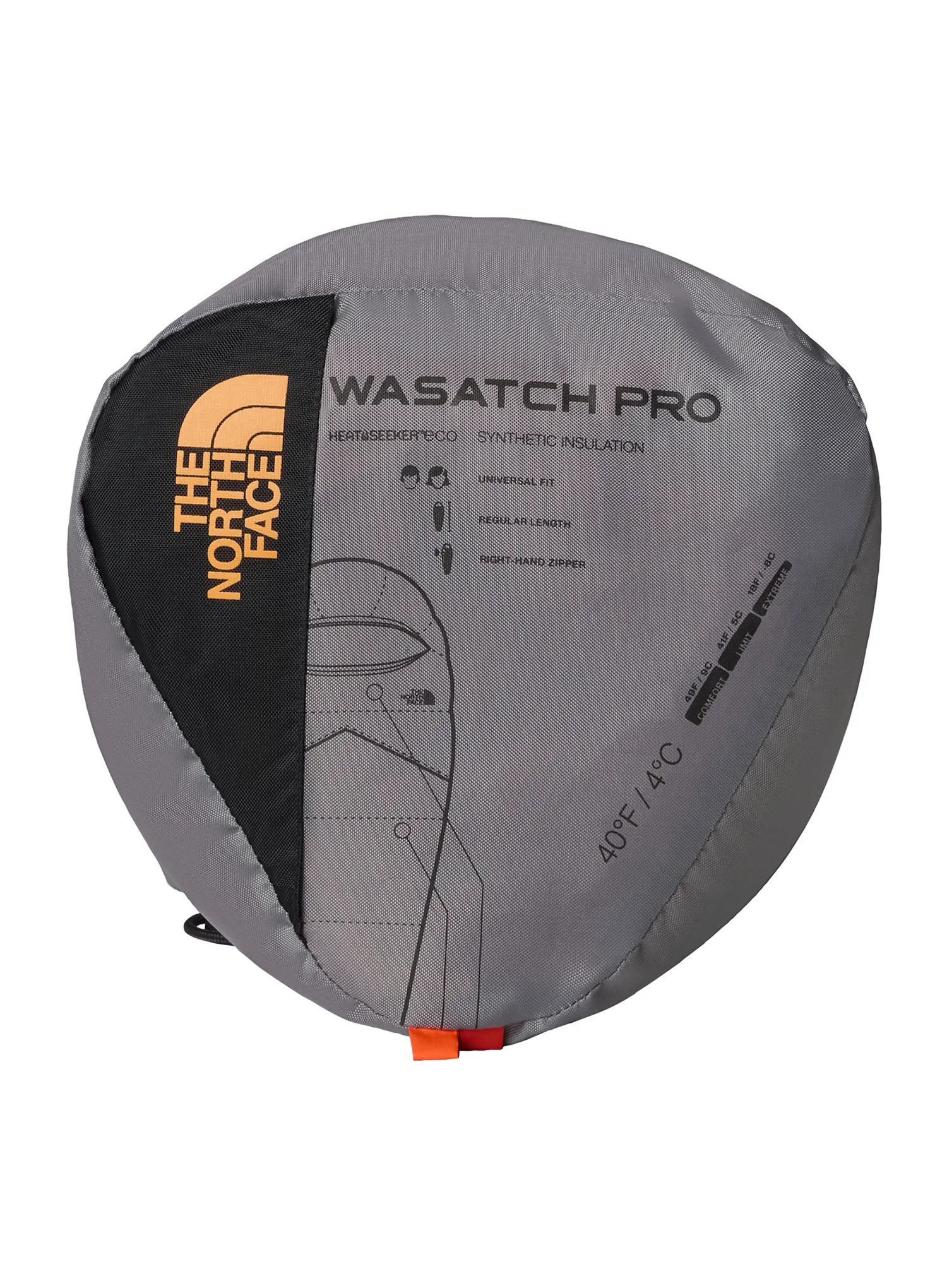Spacák The North Face Wasatch 4°C Regular (183 cm) - zion orange/persian orange