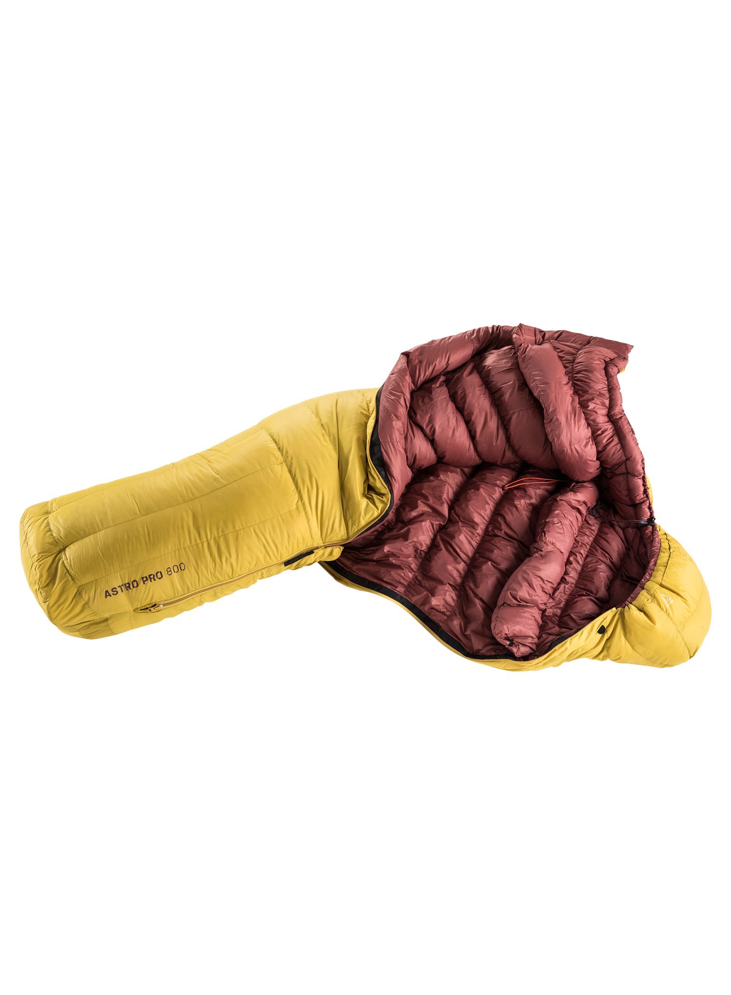 Dámský péřový spacák Deuter Astro Pro 800 SL (175 cm) - turmeric/redwood