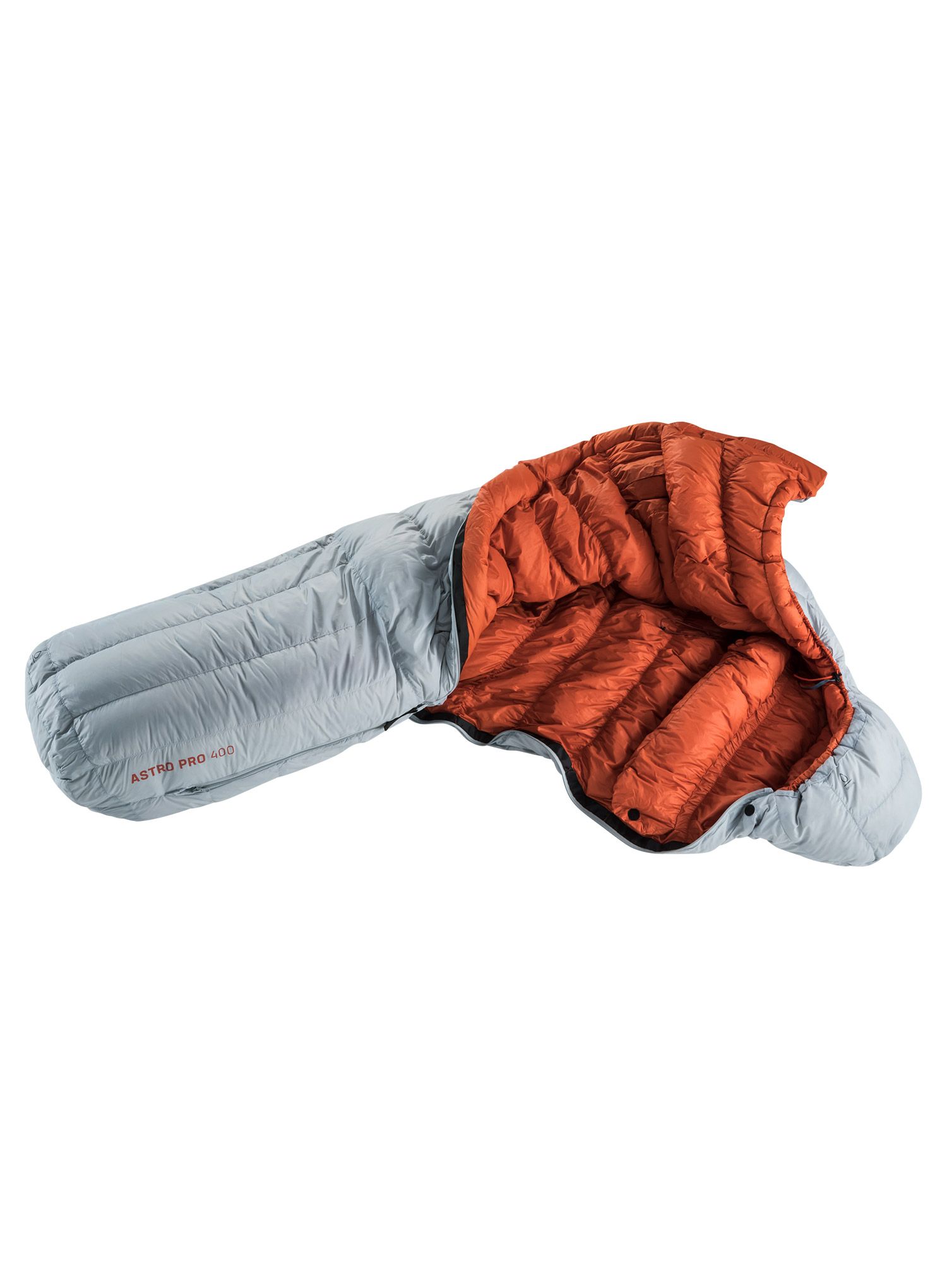 Péřový spacák Deuter Astro Pro 400 EL (200 cm) - tin/paprika