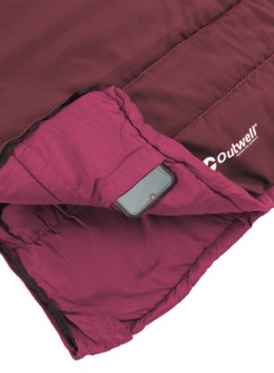 Dětský spacák Outwell Champ Kids (130 cm) - deep red