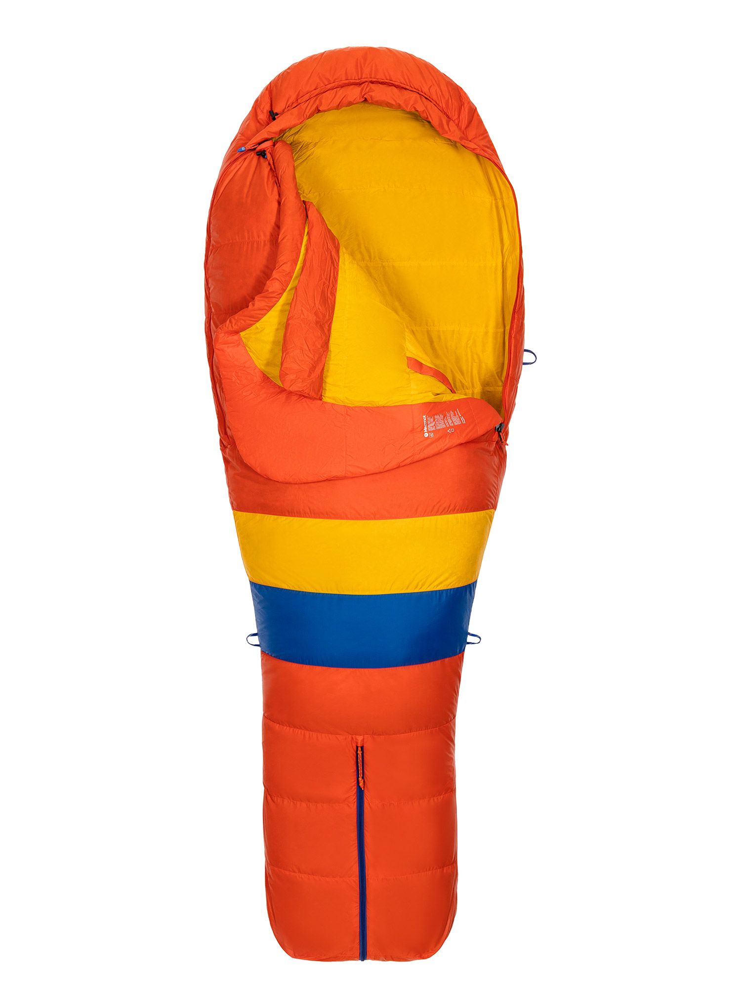 Péřový spacák Marmot Always Summer Long (195 cm) - red sun/solar