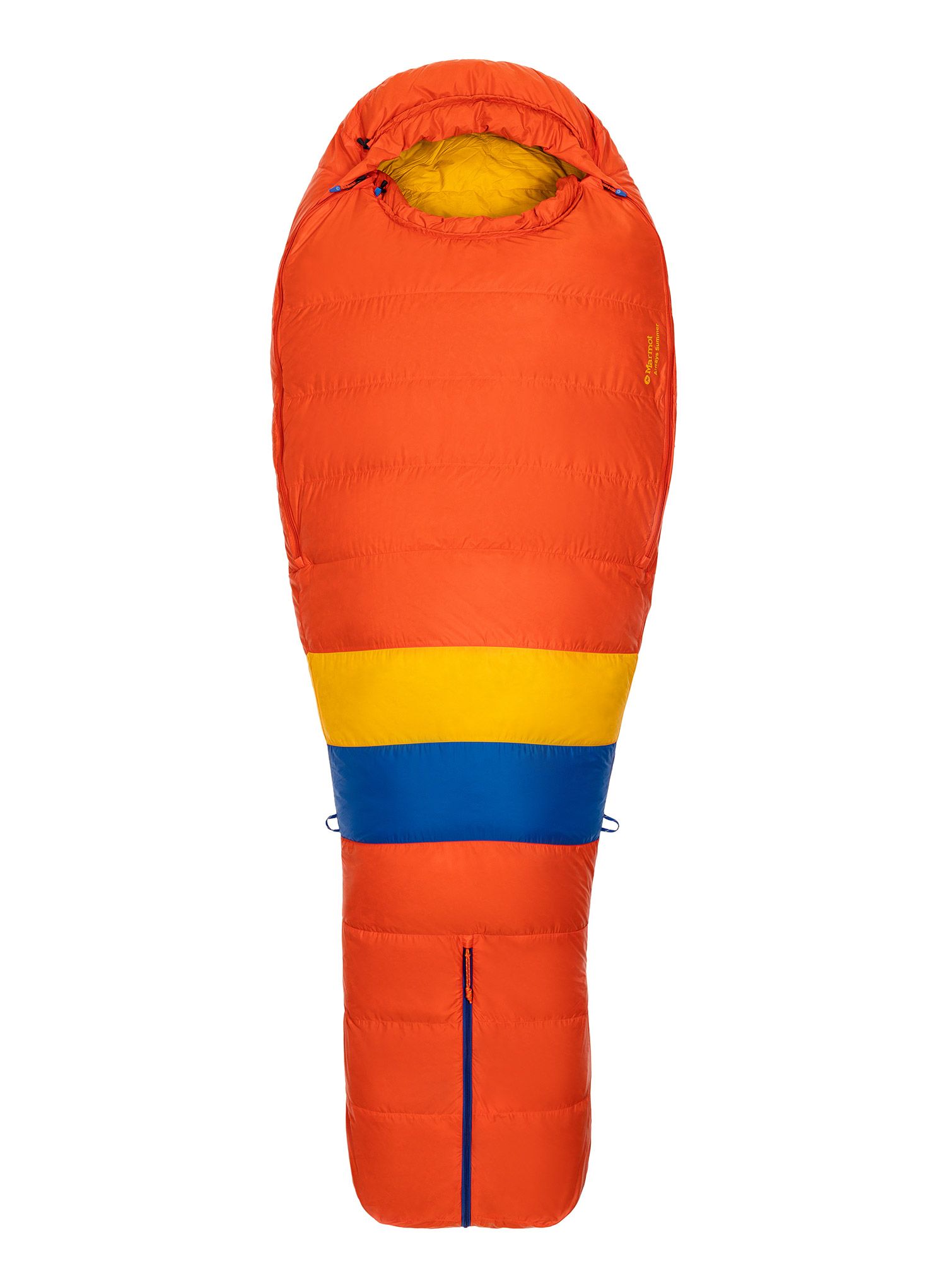 Péřový spacák Marmot Always Summer Long (195 cm) - red sun/solar