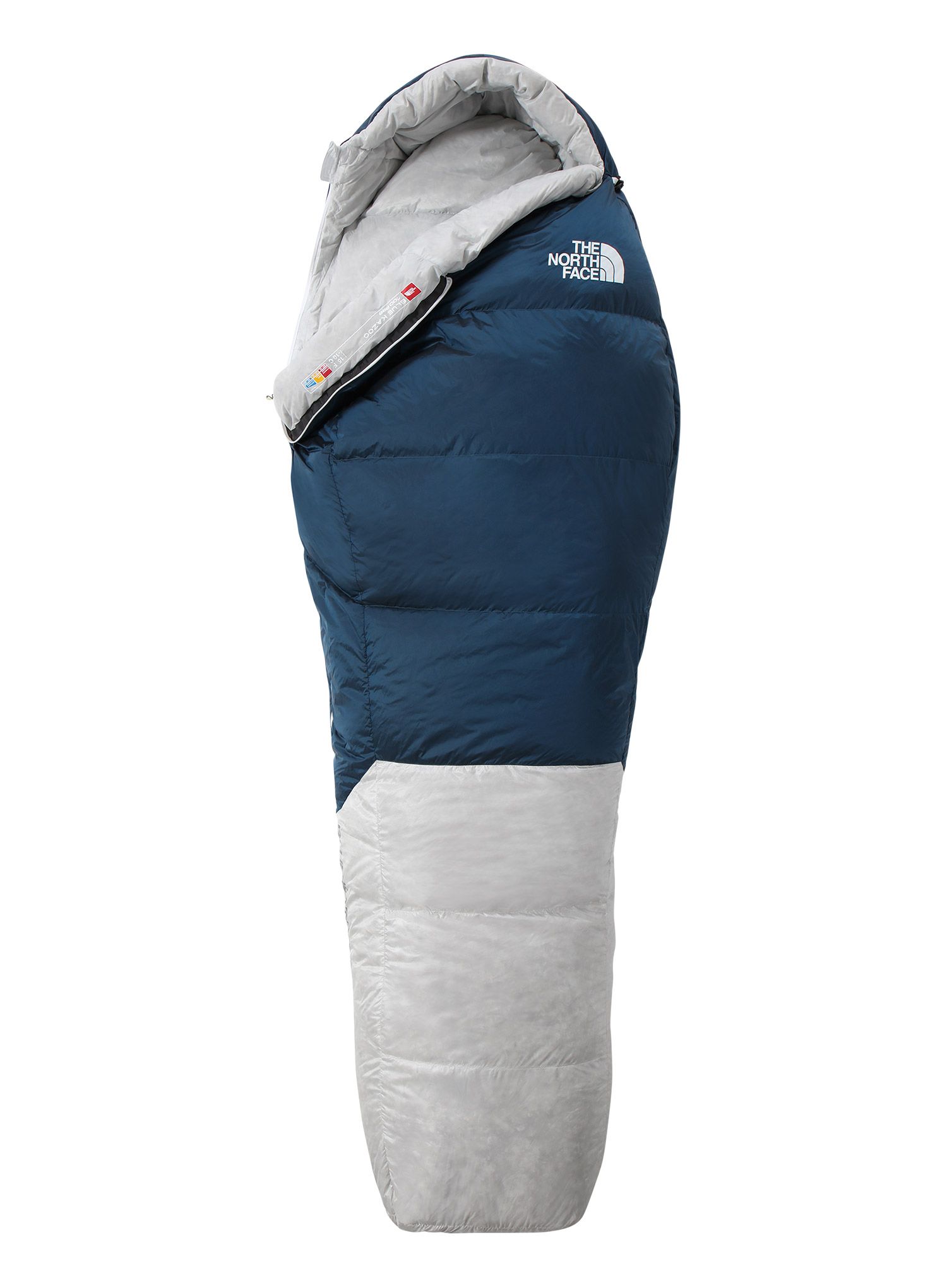 Péřový spacák The North Face Blue Kazoo Eco (183cm) - banff blue/grey