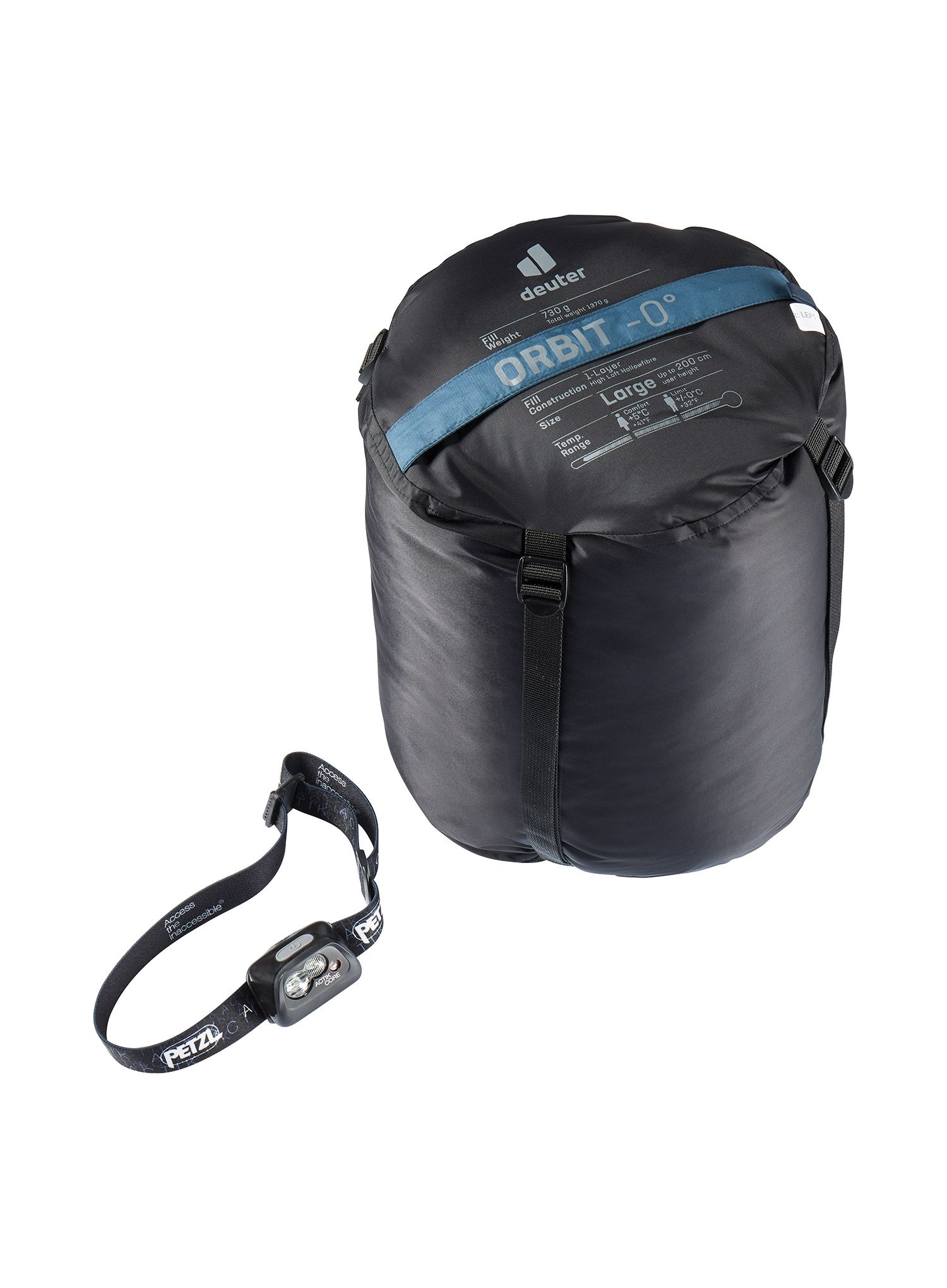 Syntetický spacák Deuter Orbit 0° REG (185 cm) - arctic/ink
