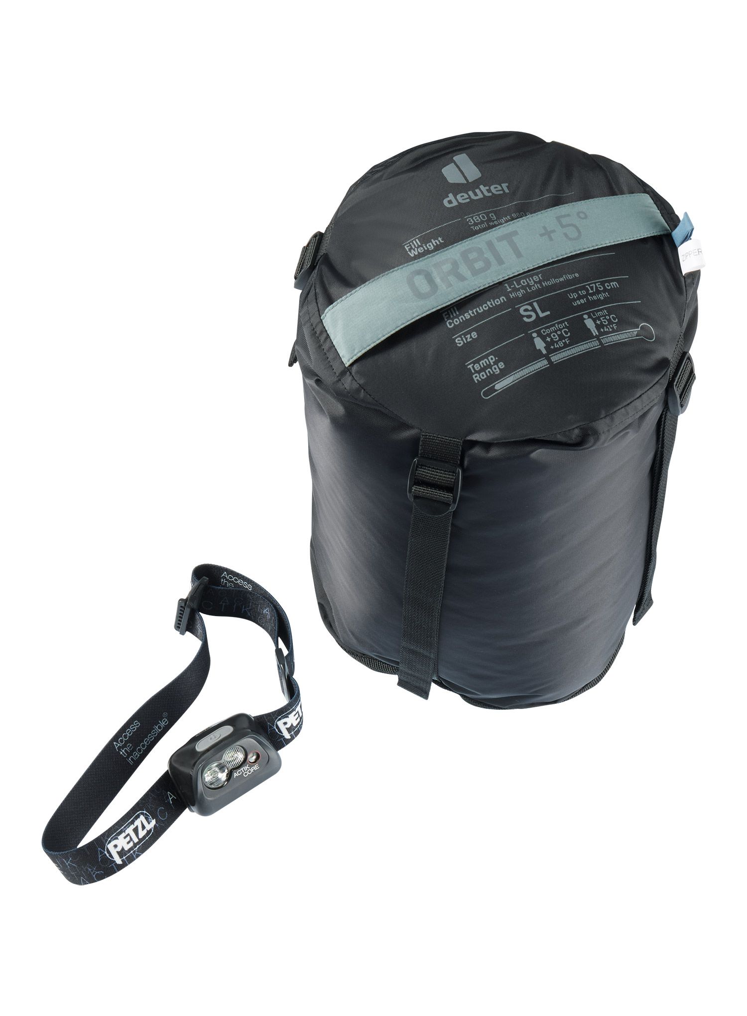 Dámský syntetický spací pytel Deuter Orbit +5° SL (175 cm) - shale/slateblue