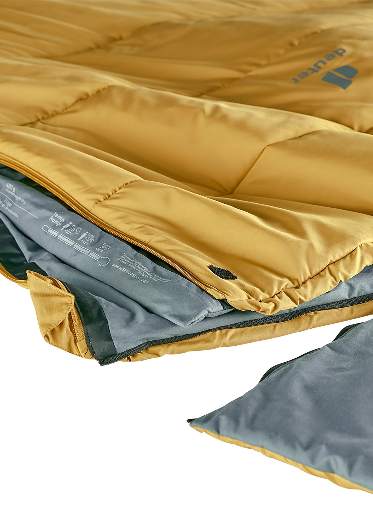Syntetický spacák Deuter Orbit SQ +6° (200 cm) - caramel/teal