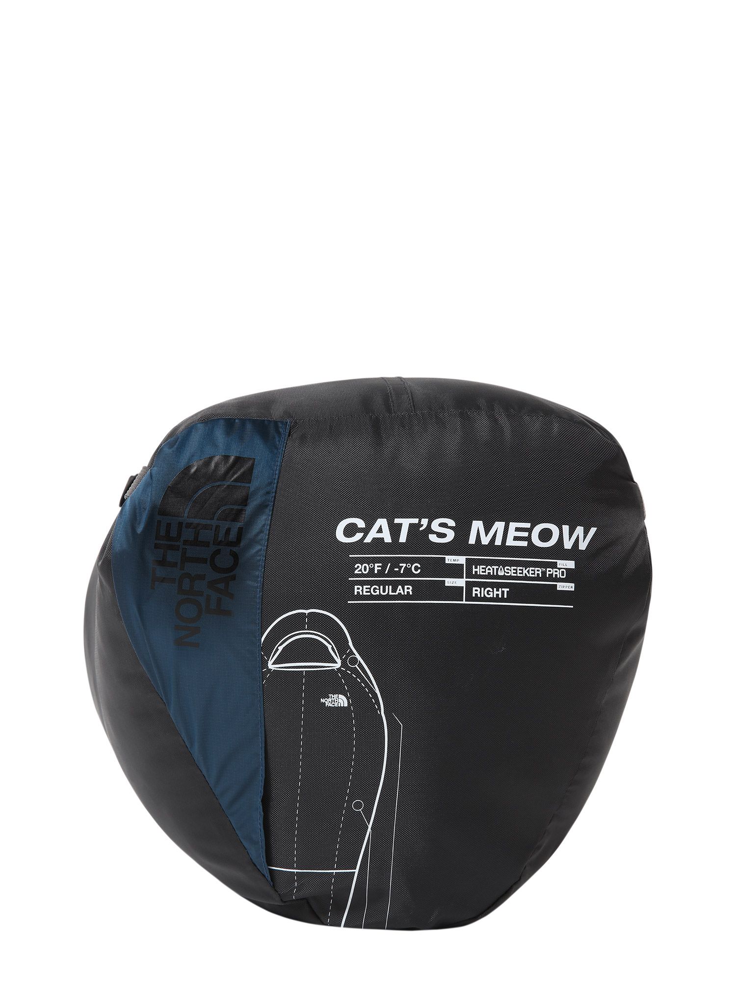 Syntetický spacák The North Face Cat's Meow Eco (198cm) - blue/grey