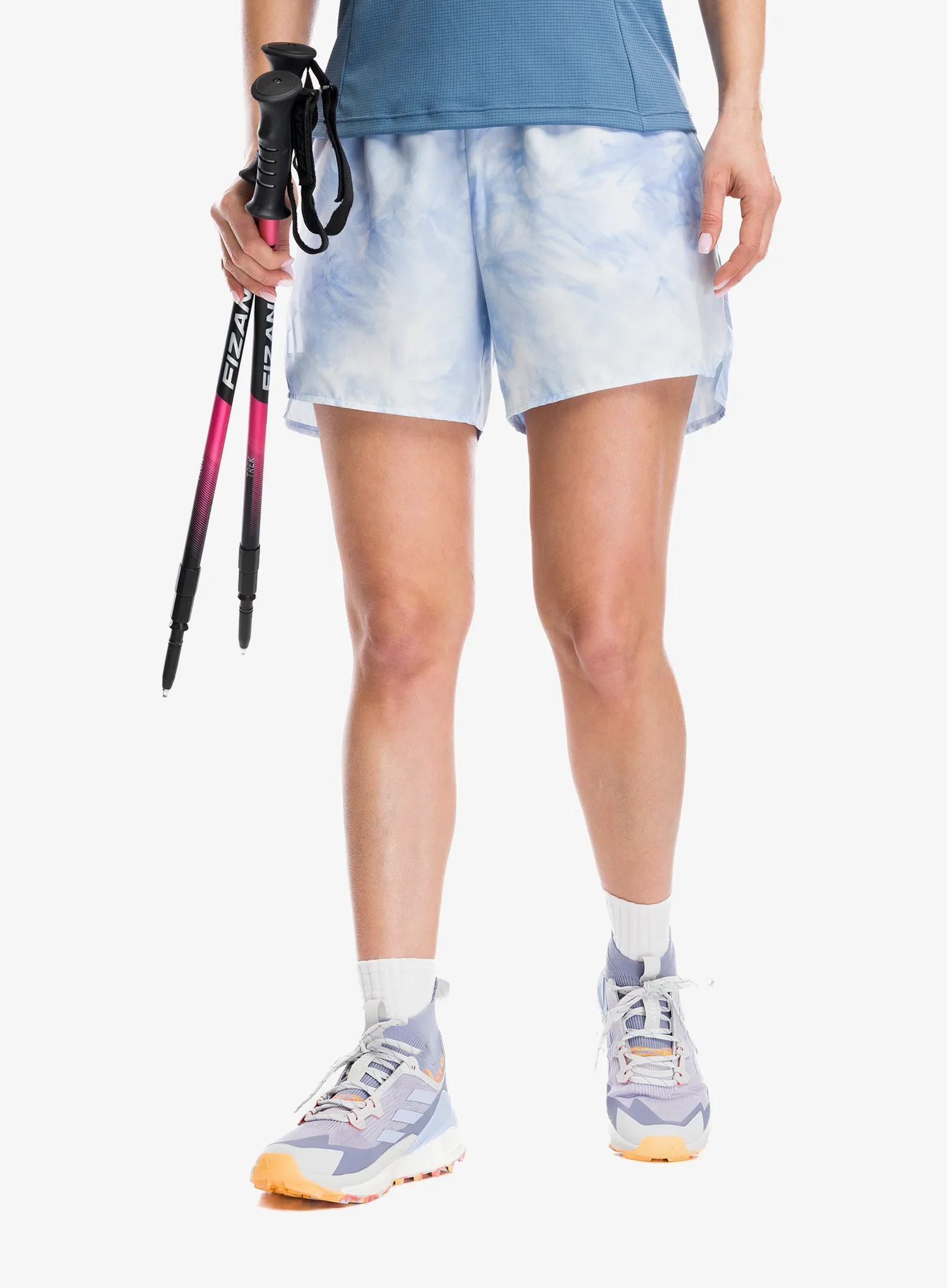 Kraťasy dámské adidas TERREX Multi Spray Dye CLIMA365 Shorts - white/glow blue