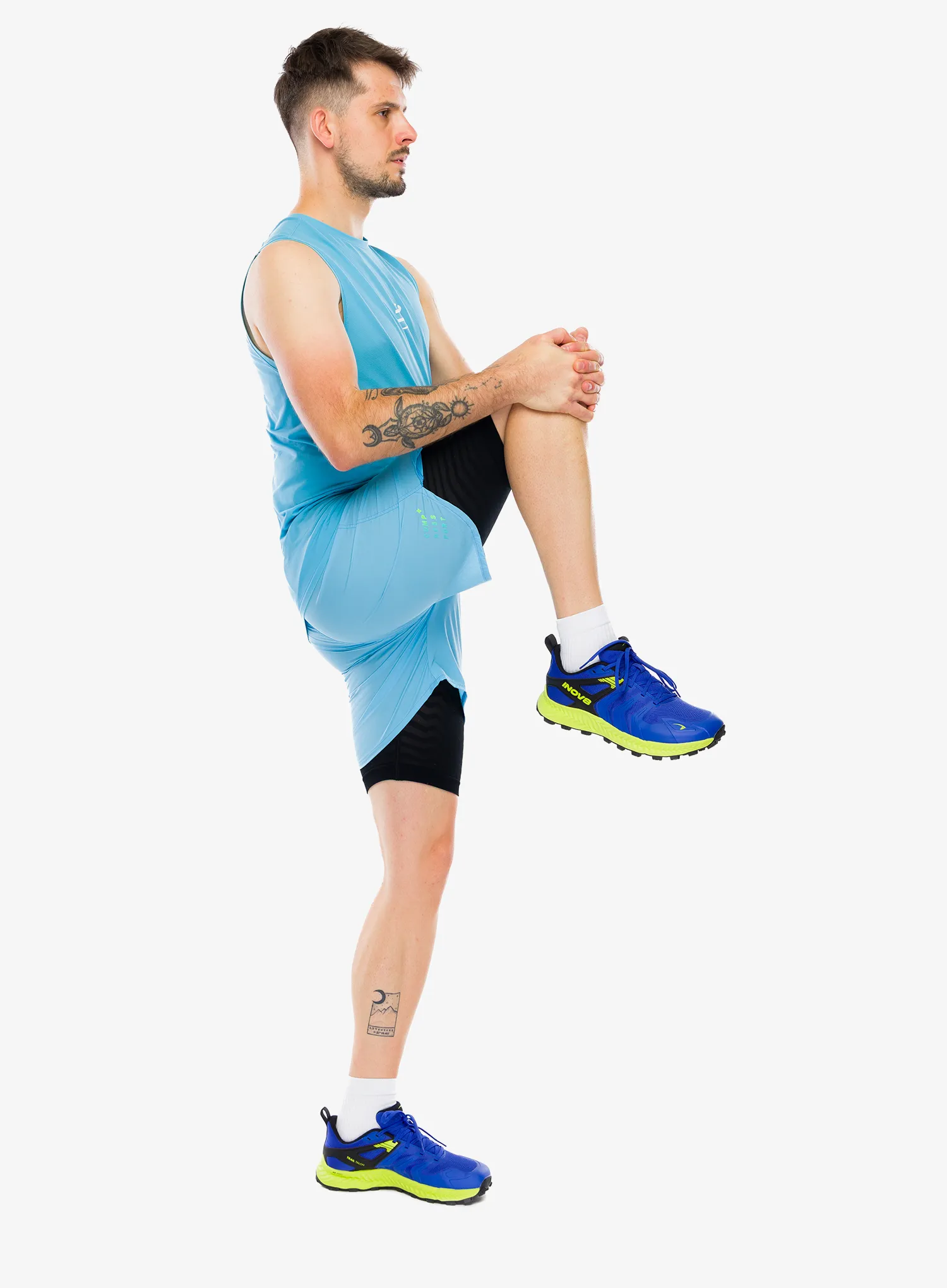 Běžecké kraťasy Compressport Trail Racing 2-In-1 Short - norse blue