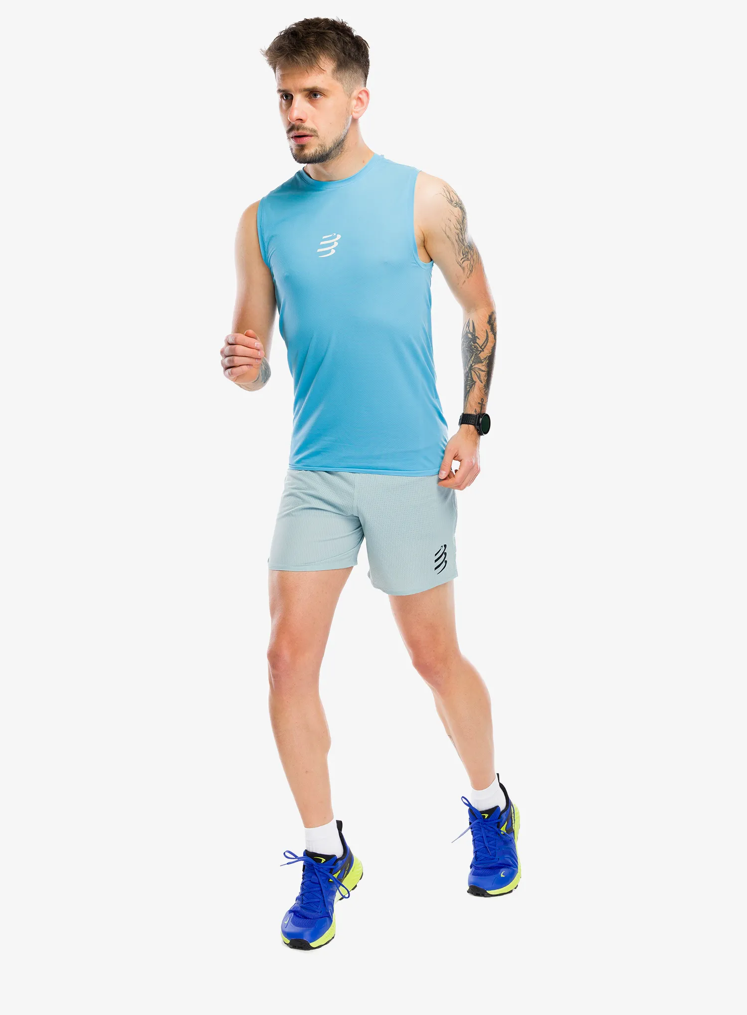 Běžecké kraťasy Compressport Trail Racing Overshort - ether