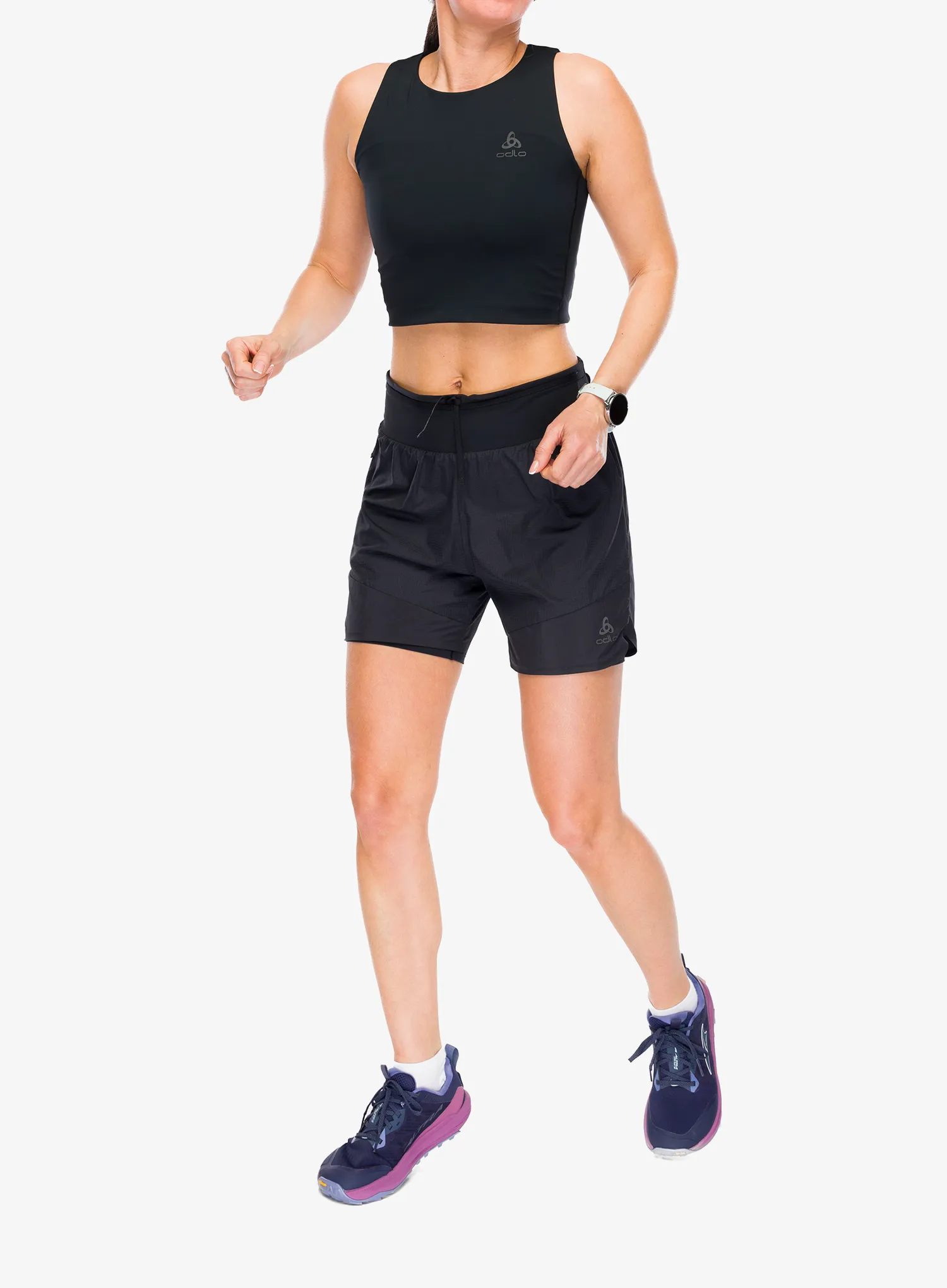 Běžecké kraťasy dámské Odlo X-Alp Trail 5 Inch 2-In-1 Short - black