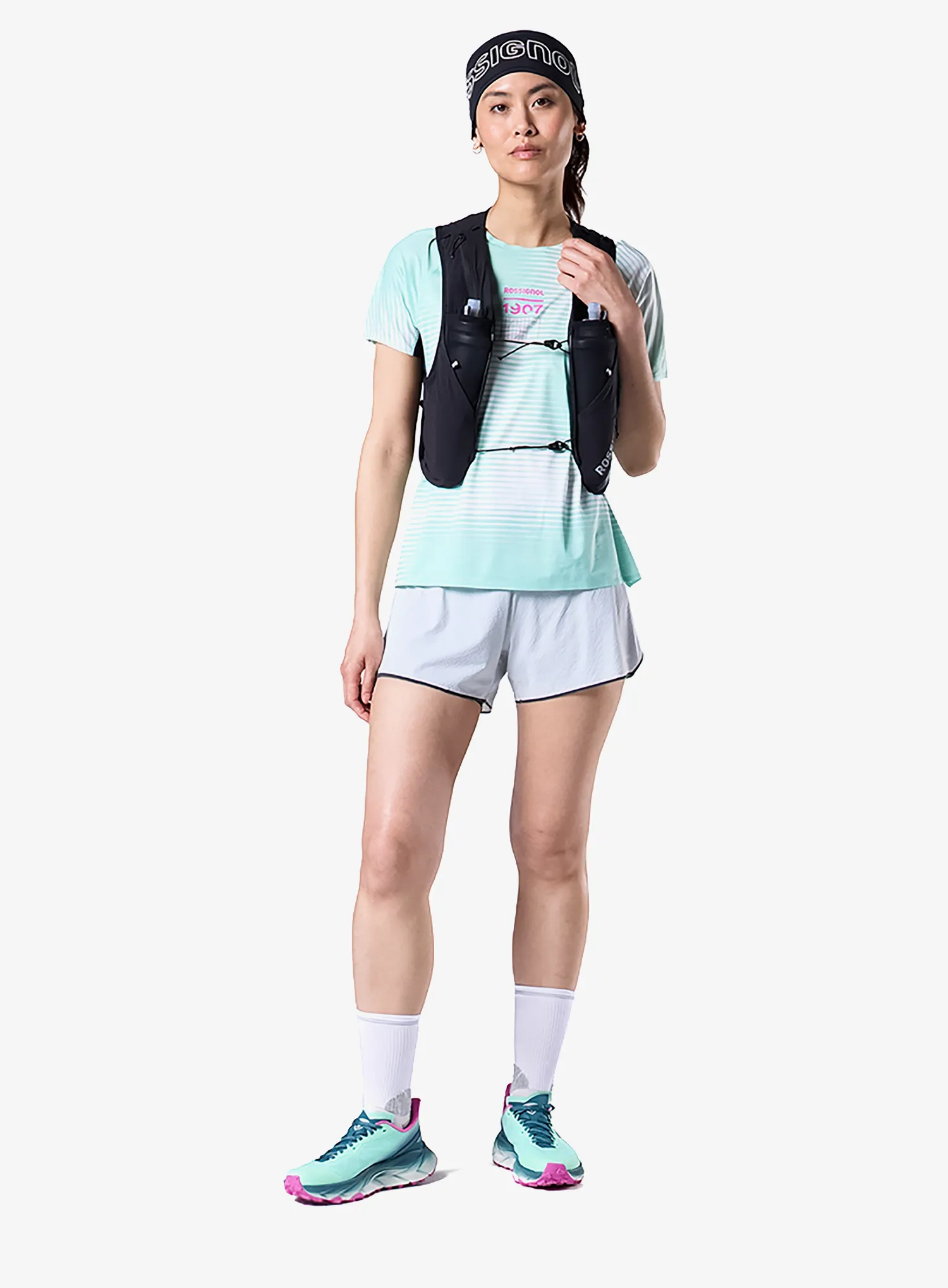 Běžecké kraťasy dámské Rossignol Sapa 2in1 Short 5in - light grey