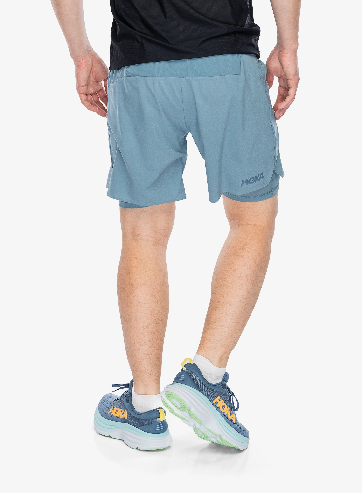 Běžecké kraťasy Hoka 7 Short 2In1 - mountain fog