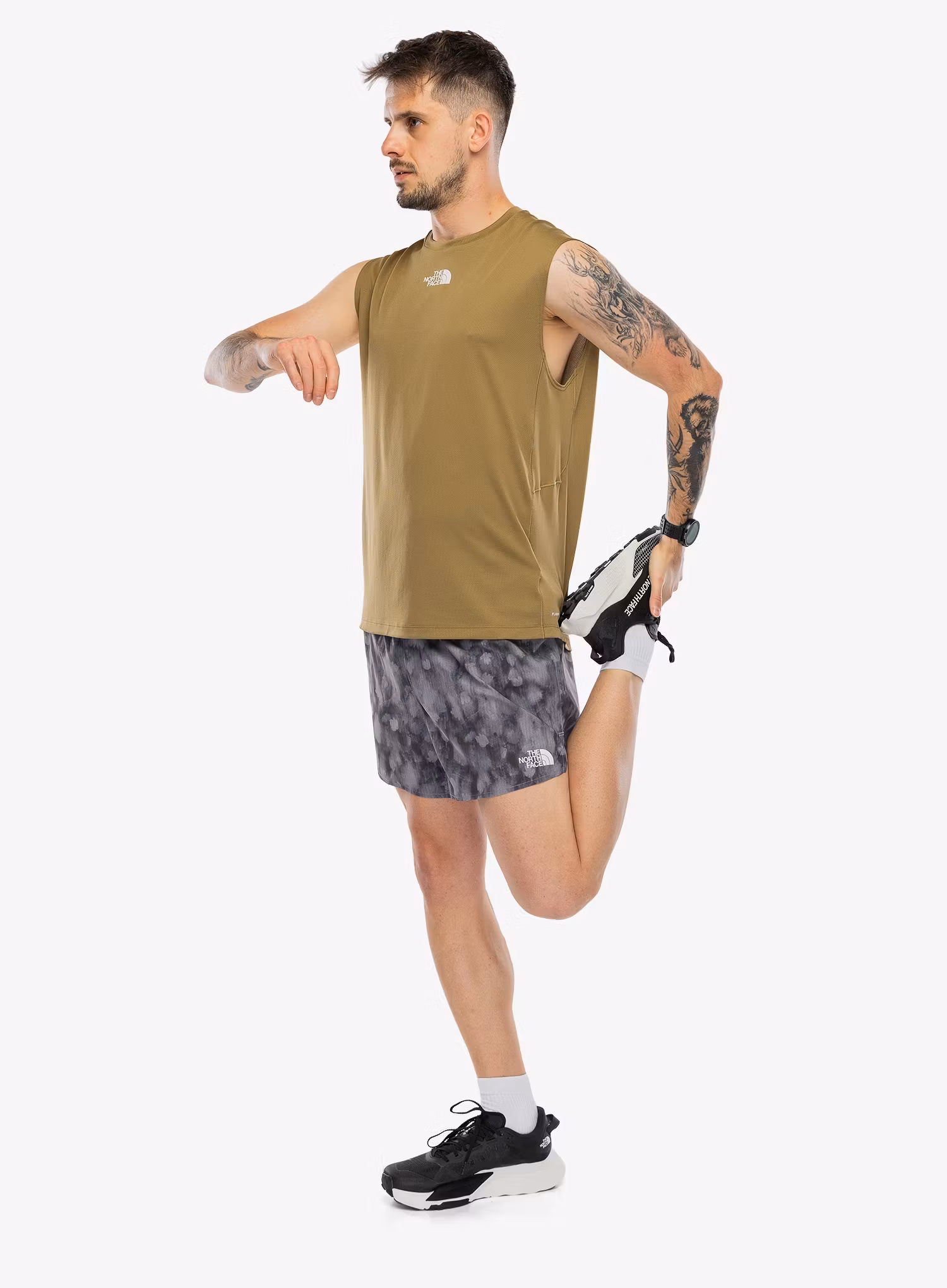 Běžecké kraťasy The North Face Sunriser Short 5in Print - grey print