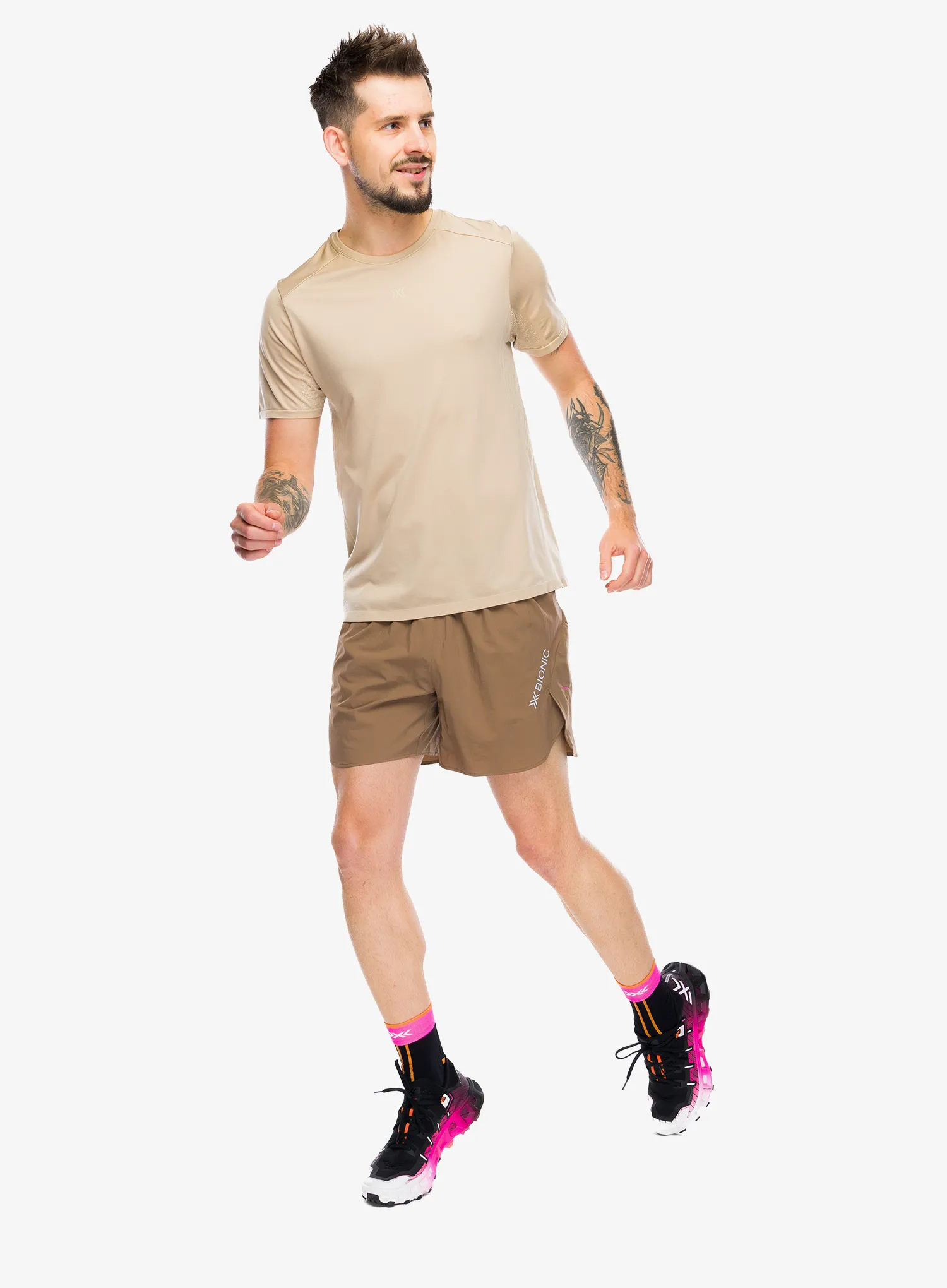 Běžecké kraťasy X-Bionic Corefusion Run Perform Shorts - dark sand