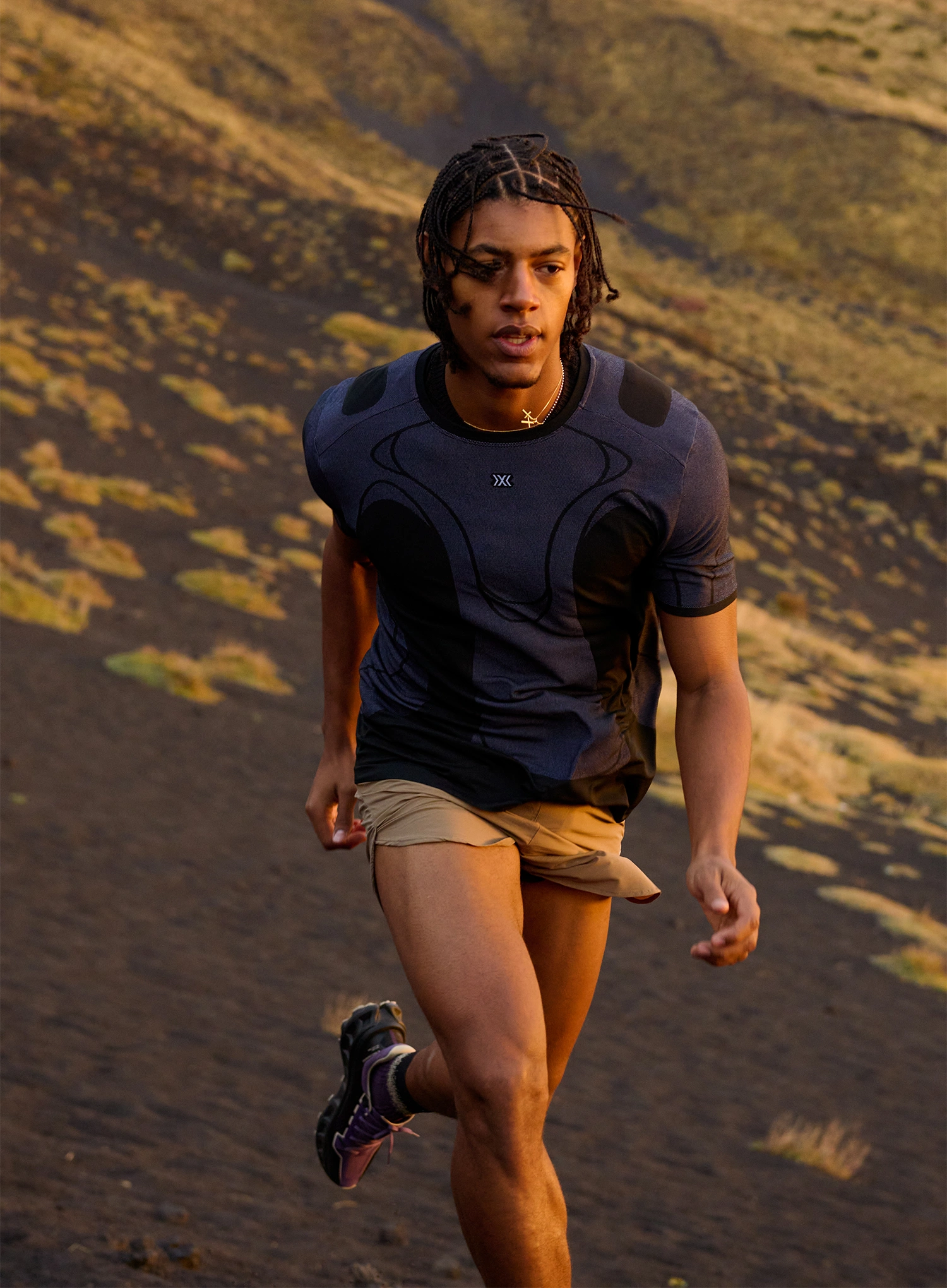 Běžecké kraťasy X-Bionic Corefusion Run Perform Shorts - dark sand