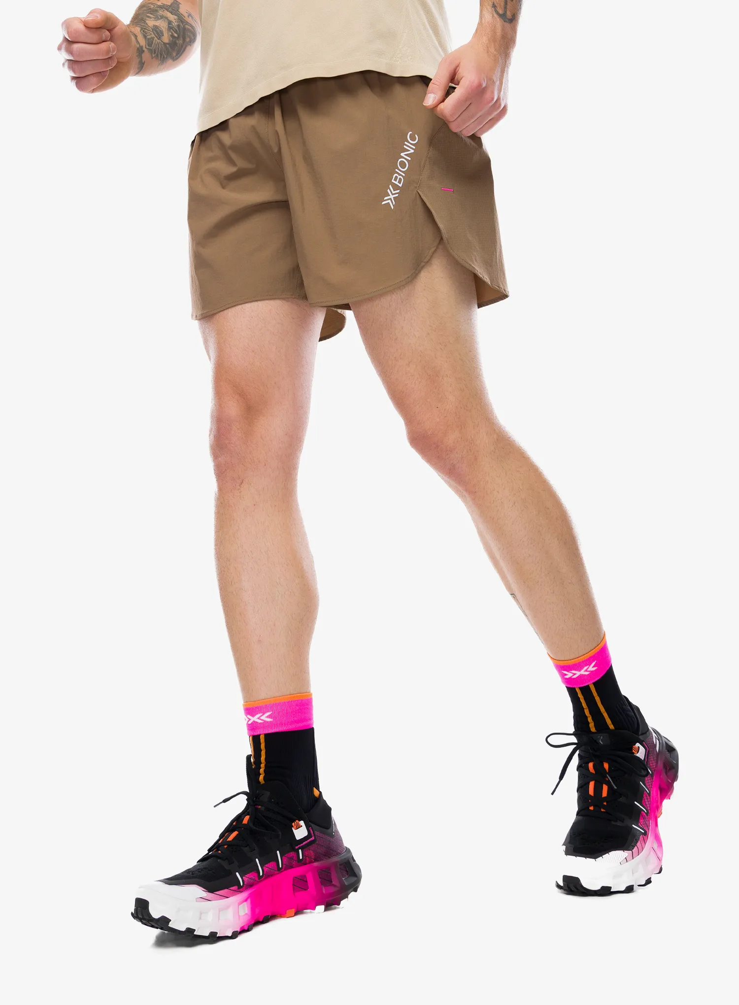 Běžecké kraťasy X-Bionic Corefusion Run Perform Shorts - dark sand