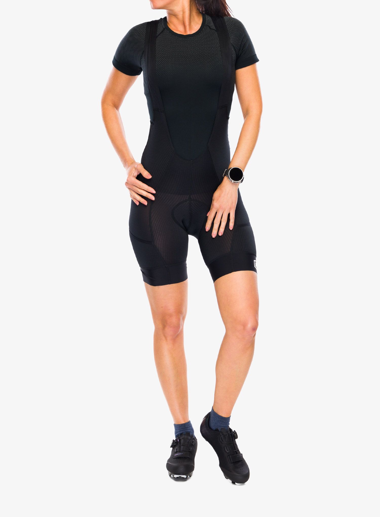 Cyklistické kraťasy 100% Revenant Bib Liner - black