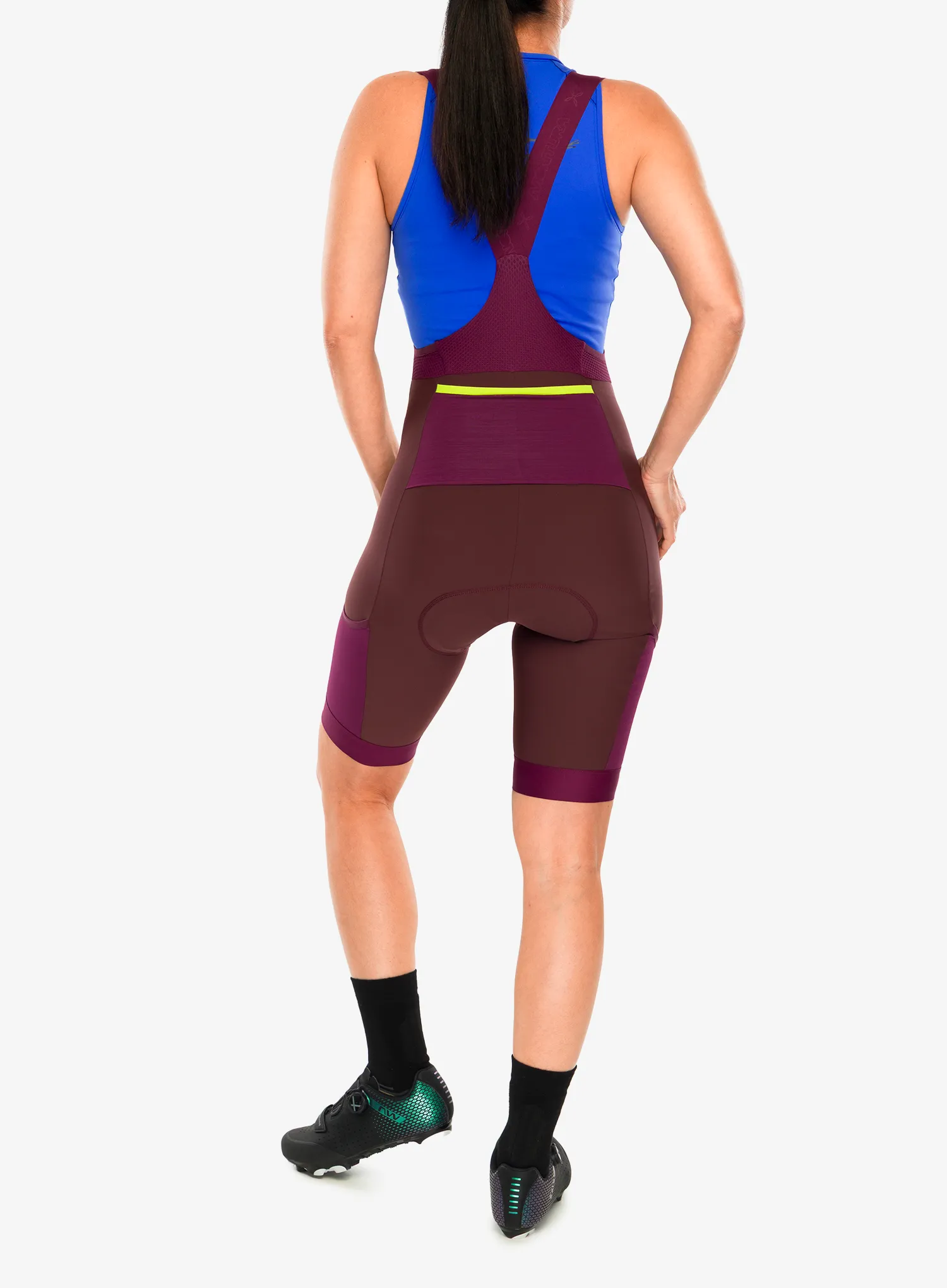 Cyklokraťasy dámské Montura Rando Cycling Bibshort - wine red