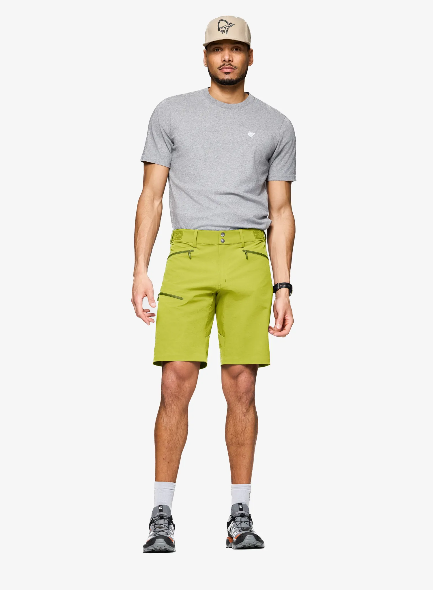 Pánské kraťasy Norrona Falketind Flex1 Shorts - golden lime