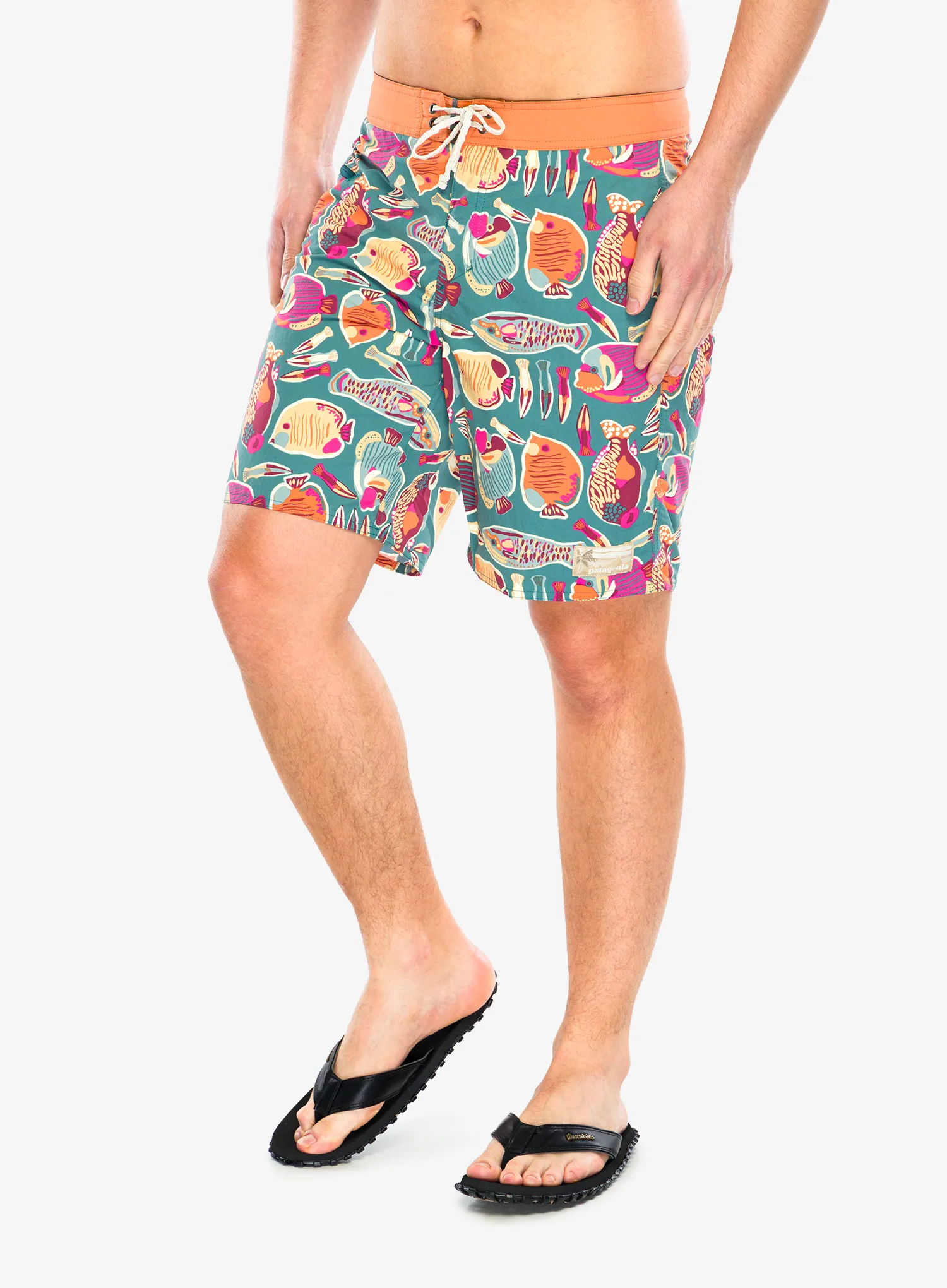 Pánské kraťasy Patagonia Wavefarer Boardshorts 19 in - wrasse/wetland blue