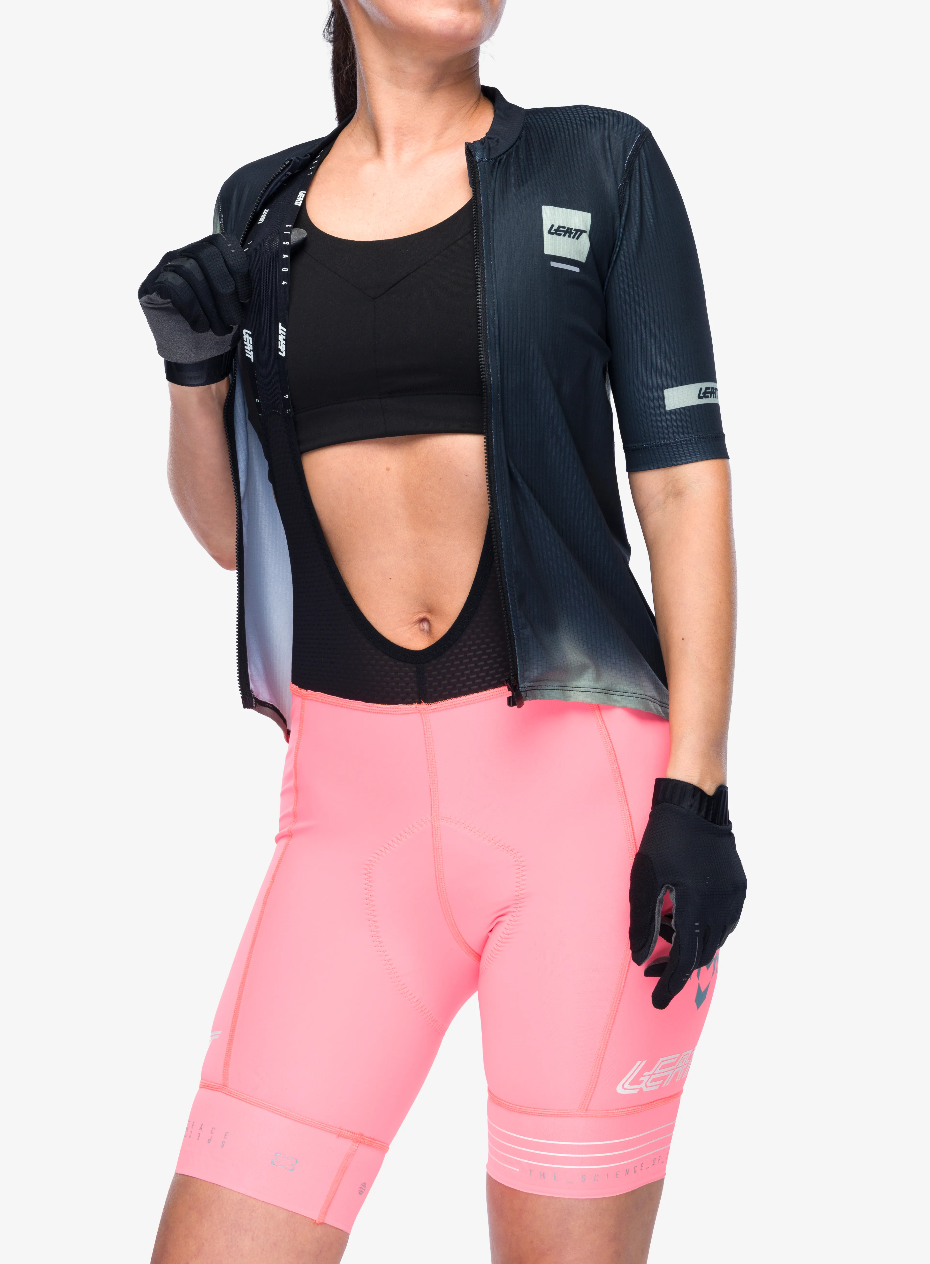 Cyklistické kraťasy dámské Leatt Bib MTB Endurance 6.0 - racing pink