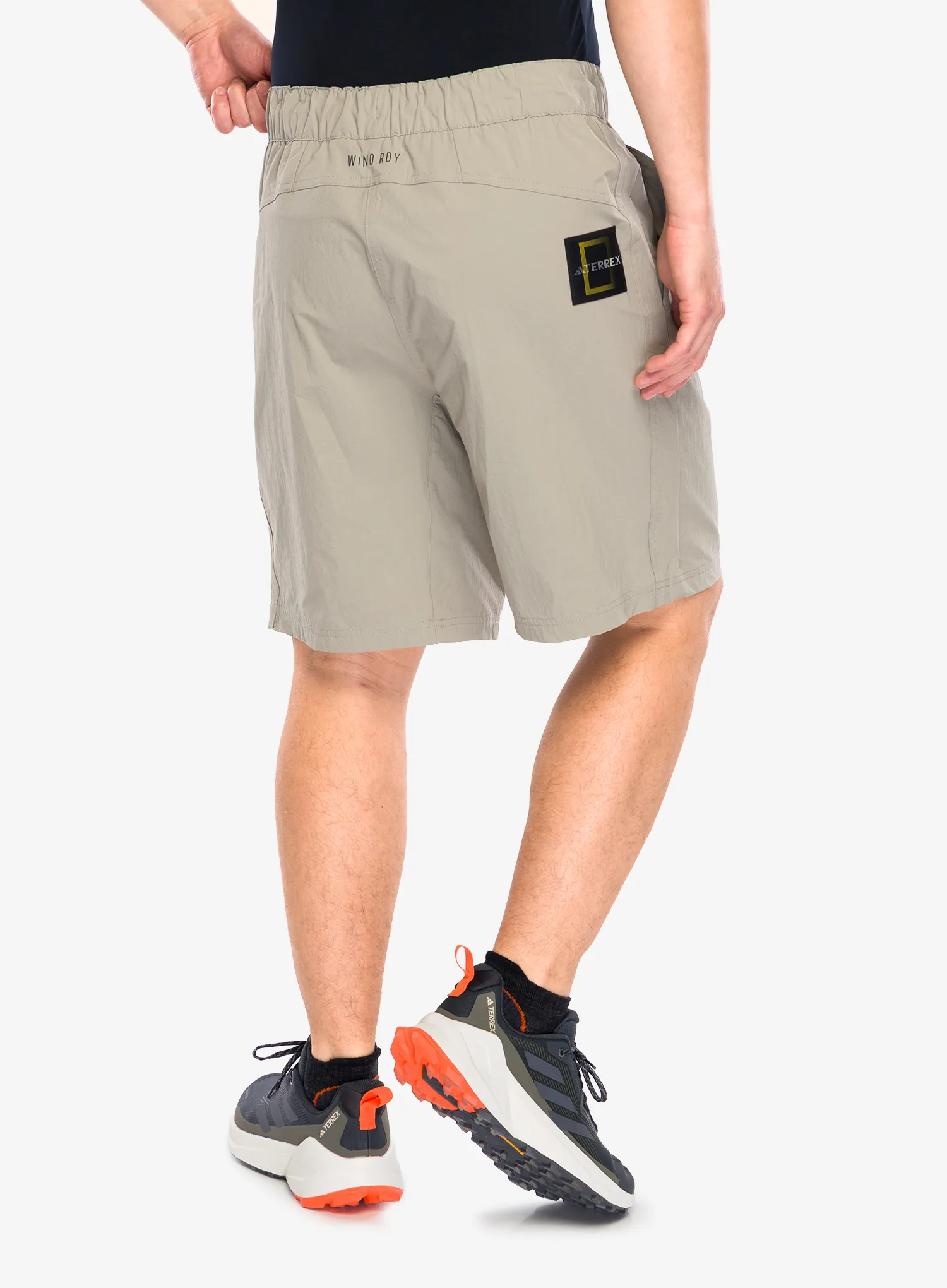 Outdoorové kraťasy adidas TERREX National Geographic WIND.RDY Shorts - putty beige